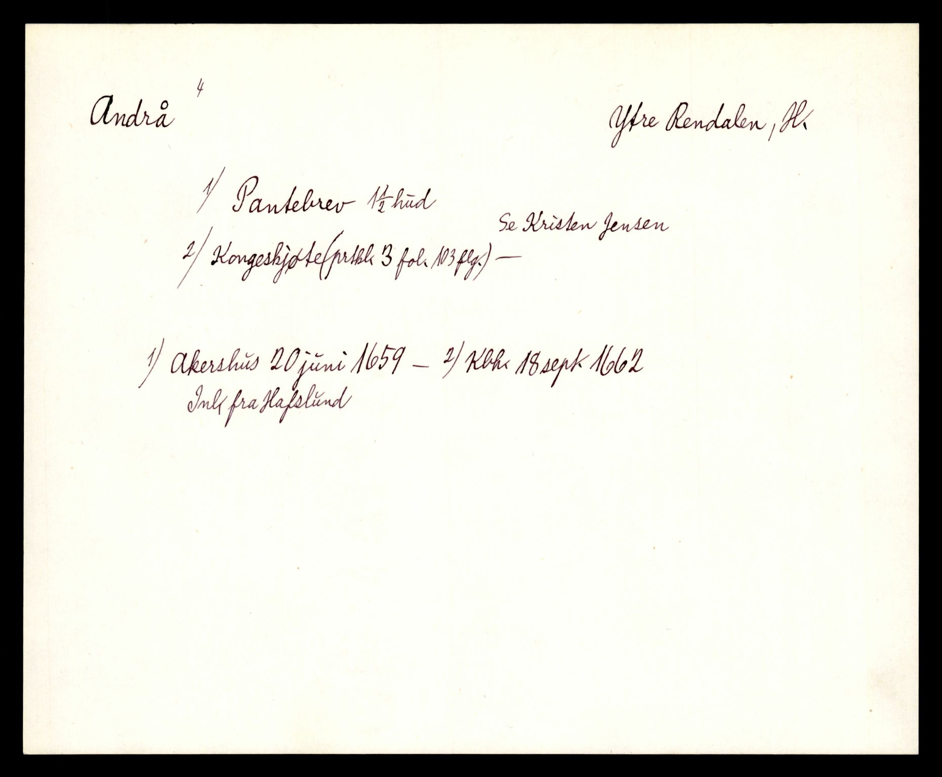 Riksarkivets diplomsamling, AV/RA-EA-5965/F35/F35e/L0008: Registreringssedler Hedmark 2, 1400-1700, p. 357