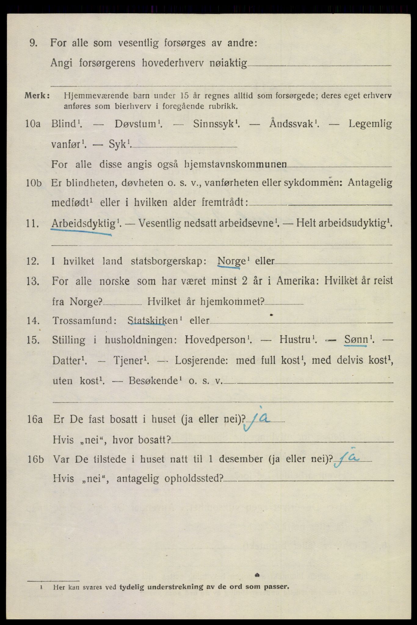 SAKO, 1920 census for Sandeherred, 1920, p. 15249