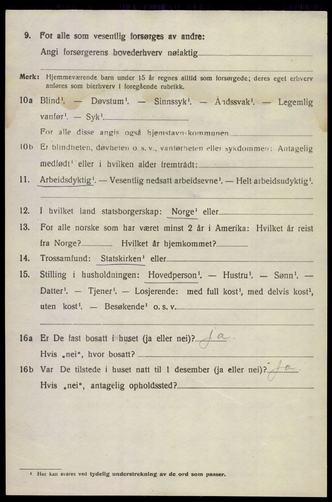 SAKO, 1920 census for Hovin, 1920, p. 1464