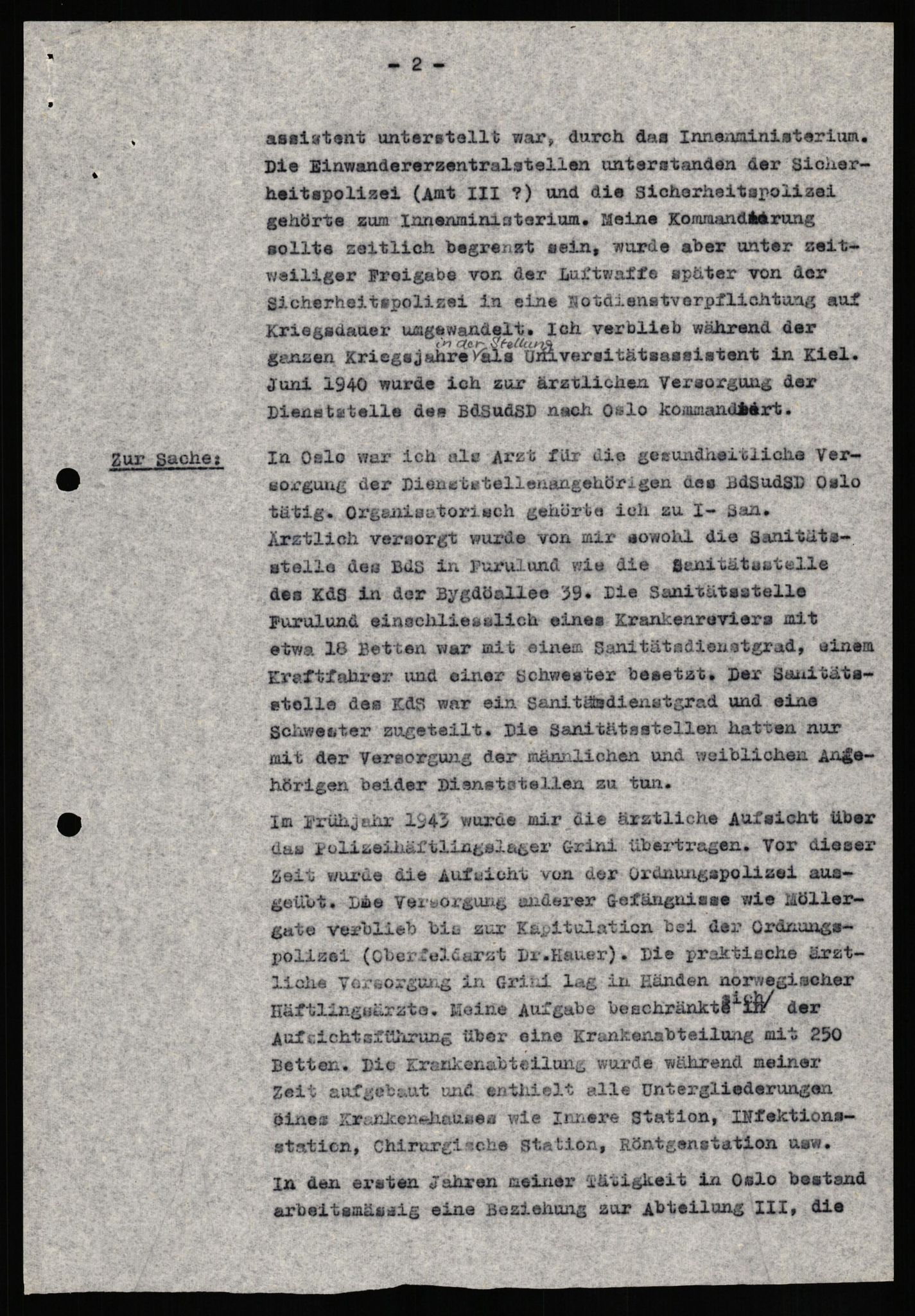 Forsvaret, Forsvarets overkommando II, RA/RAFA-3915/D/Db/L0027: CI Questionaires. Tyske okkupasjonsstyrker i Norge. Tyskere., 1945-1946, p. 415