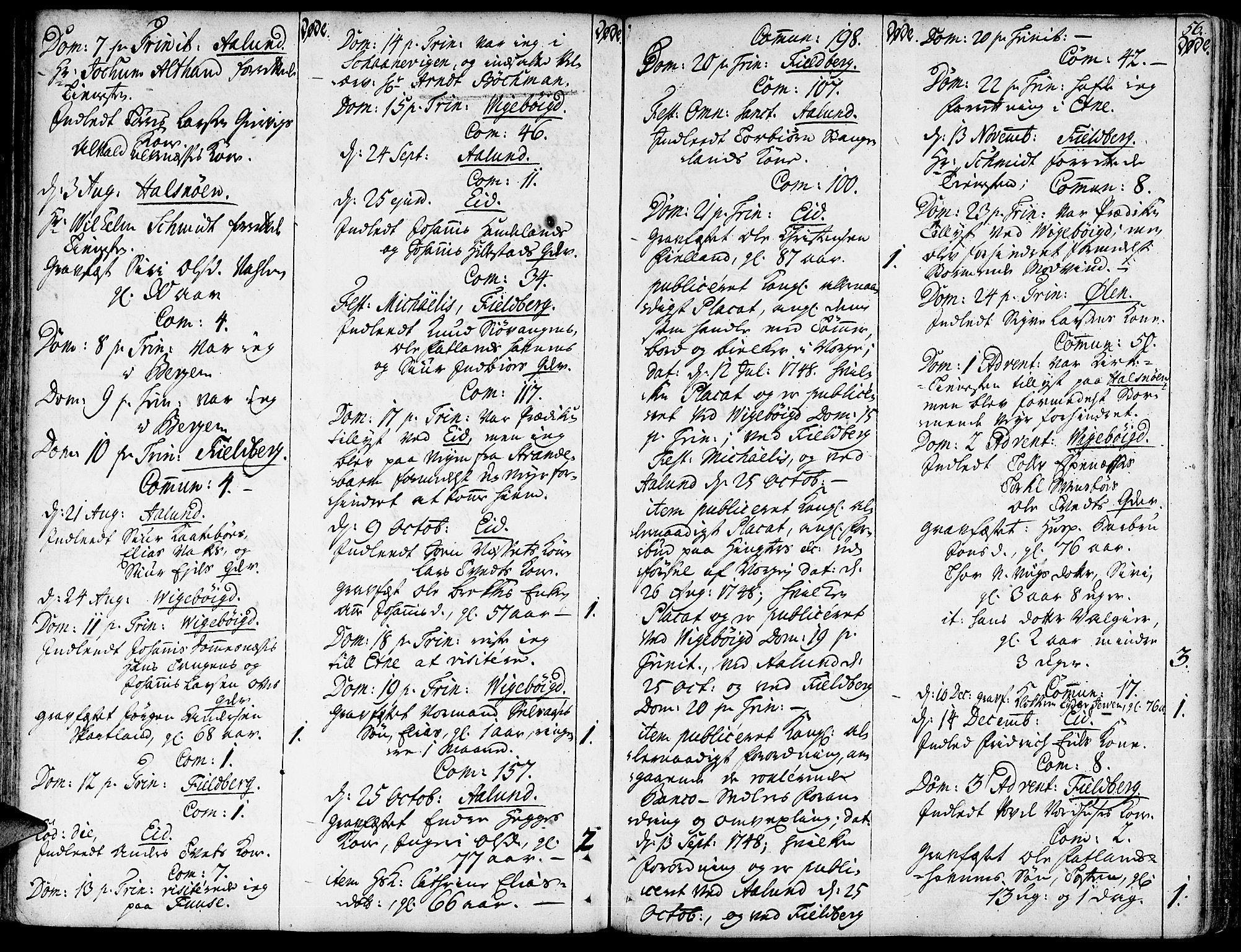 Fjelberg sokneprestembete, SAB/A-75201/H/Haa: Parish register (official) no. A 1, 1739-1759, p. 56