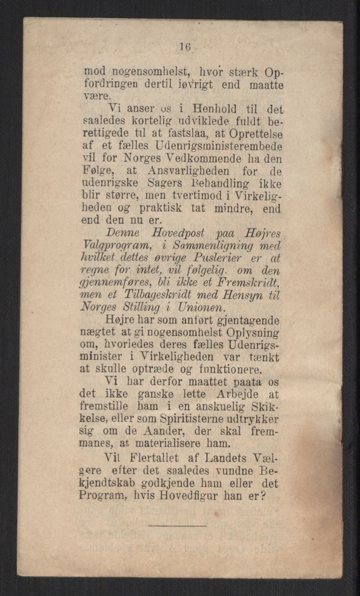Venstres Hovedorganisasjon, RA/PA-0876/X/L0001: De eldste skrifter, 1860-1936, p. 740