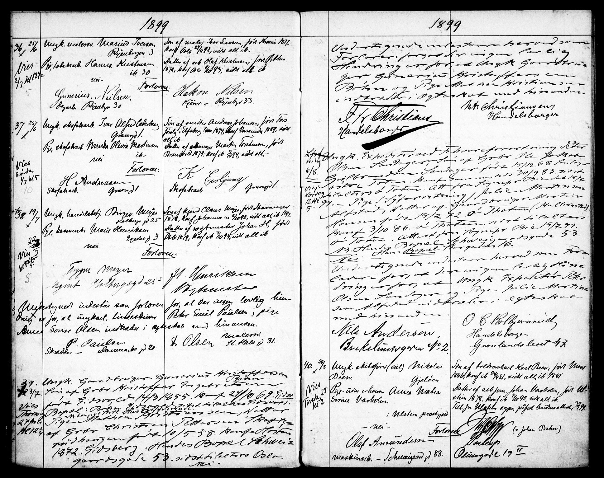 Gamlebyen prestekontor Kirkebøker, AV/SAO-A-10884/H/Ha/L0002: Banns register no. 2, 1898-1916