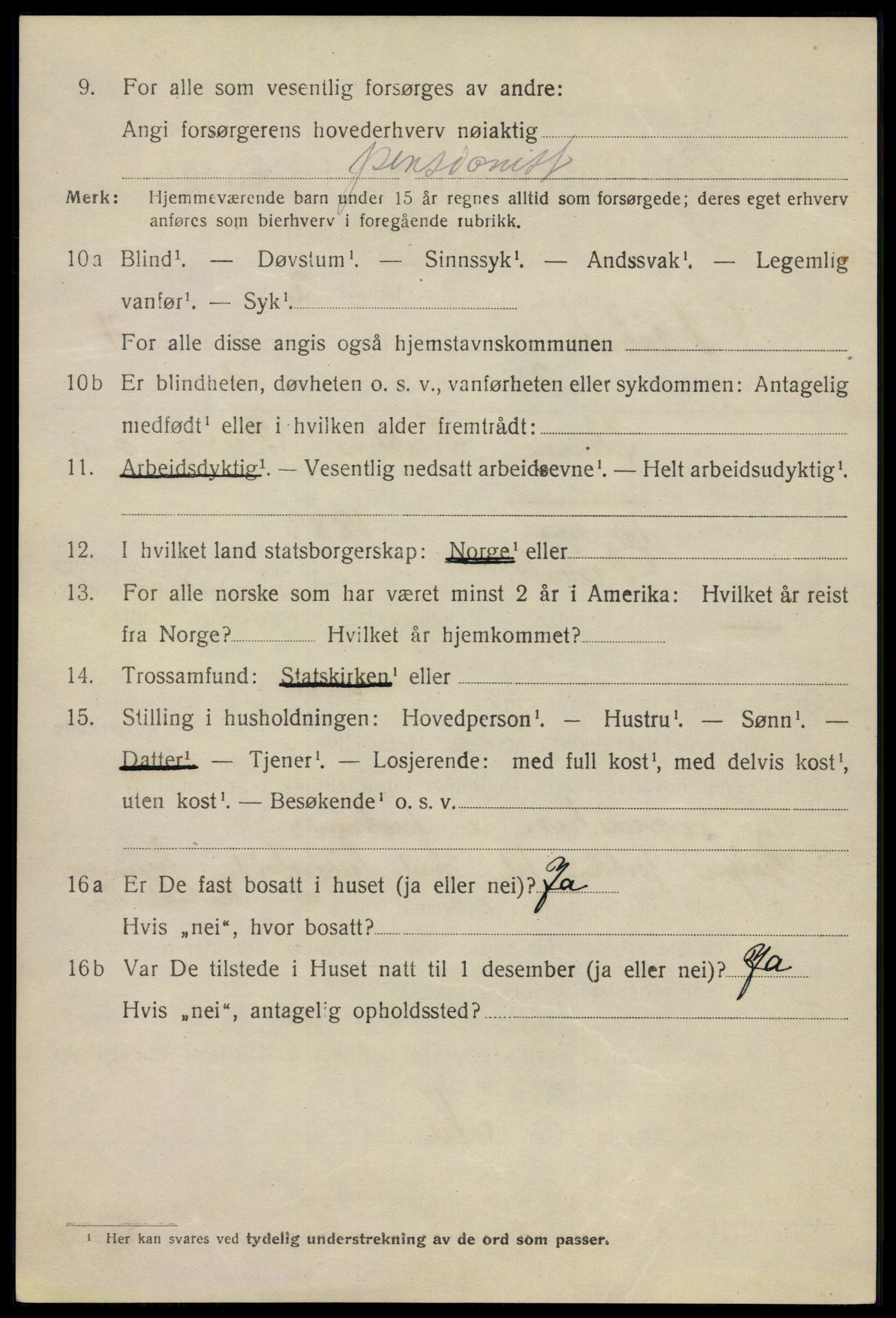 SAO, 1920 census for Drøbak, 1920, p. 4406