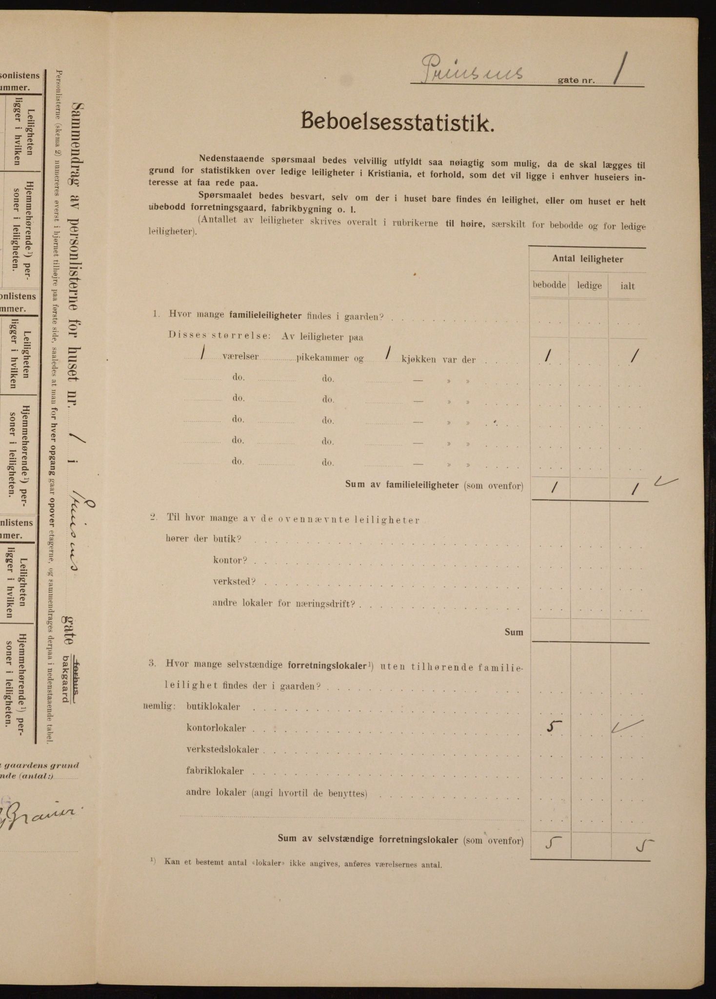 OBA, Municipal Census 1910 for Kristiania, 1910, p. 77655