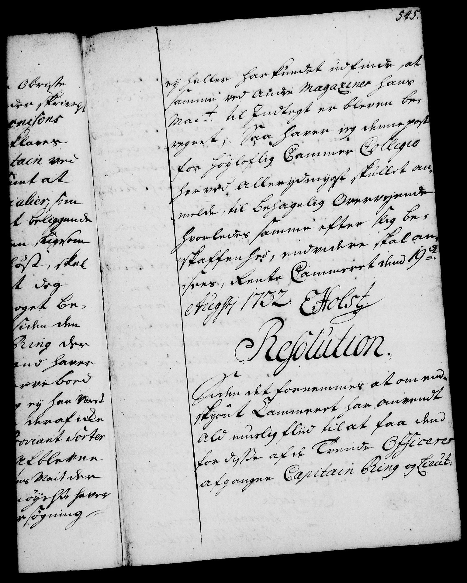 Rentekammeret, Kammerkanselliet, RA/EA-3111/G/Gg/Gga/L0003: Norsk ekspedisjonsprotokoll med register (merket RK 53.3), 1727-1734, p. 545