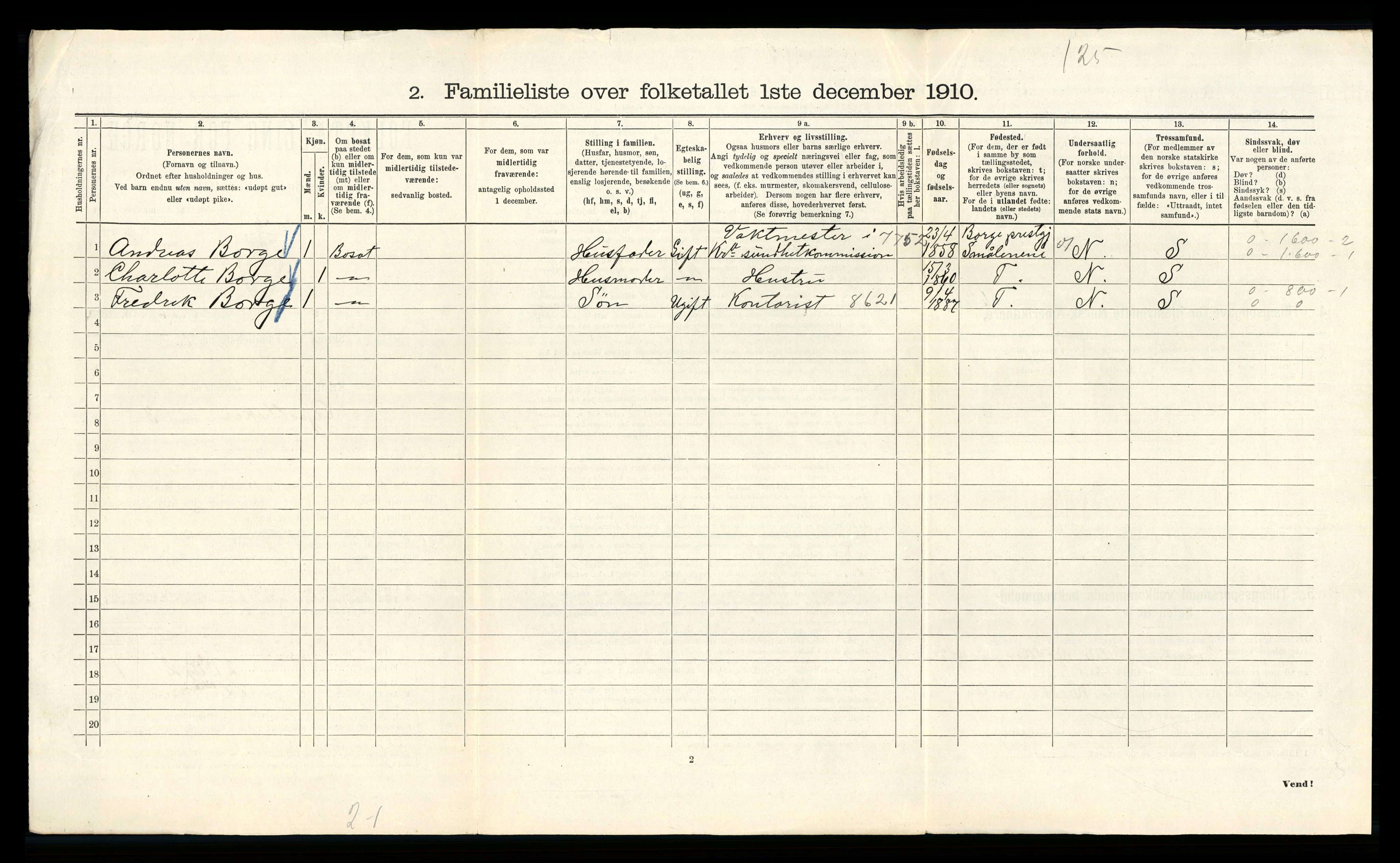 RA, 1910 census for Kristiania, 1910, p. 2578