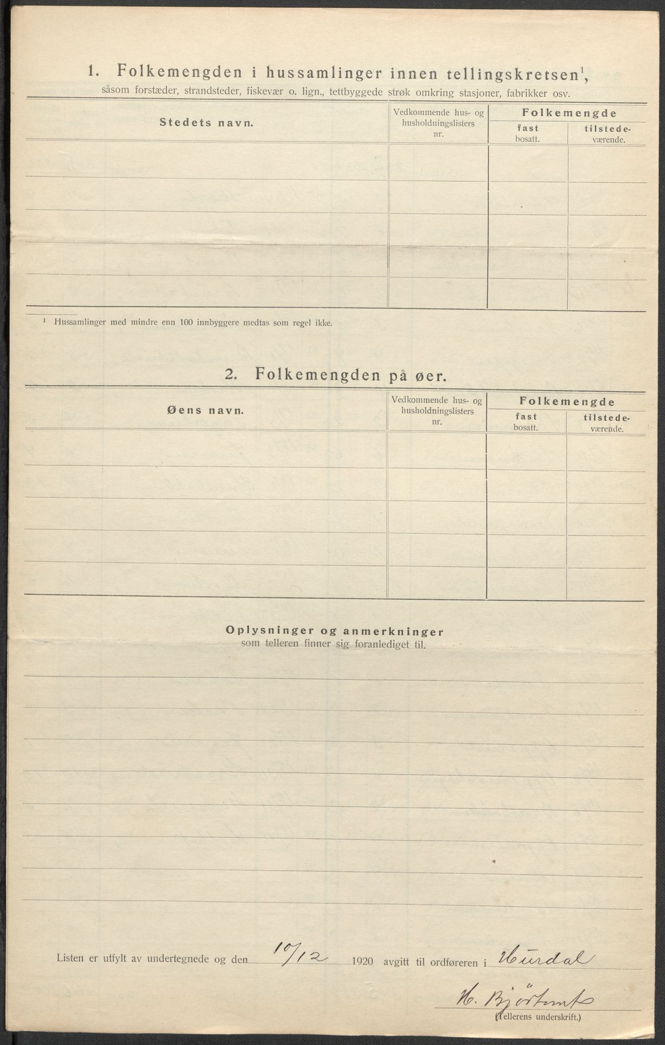 SAO, 1920 census for Hurdal, 1920, p. 10