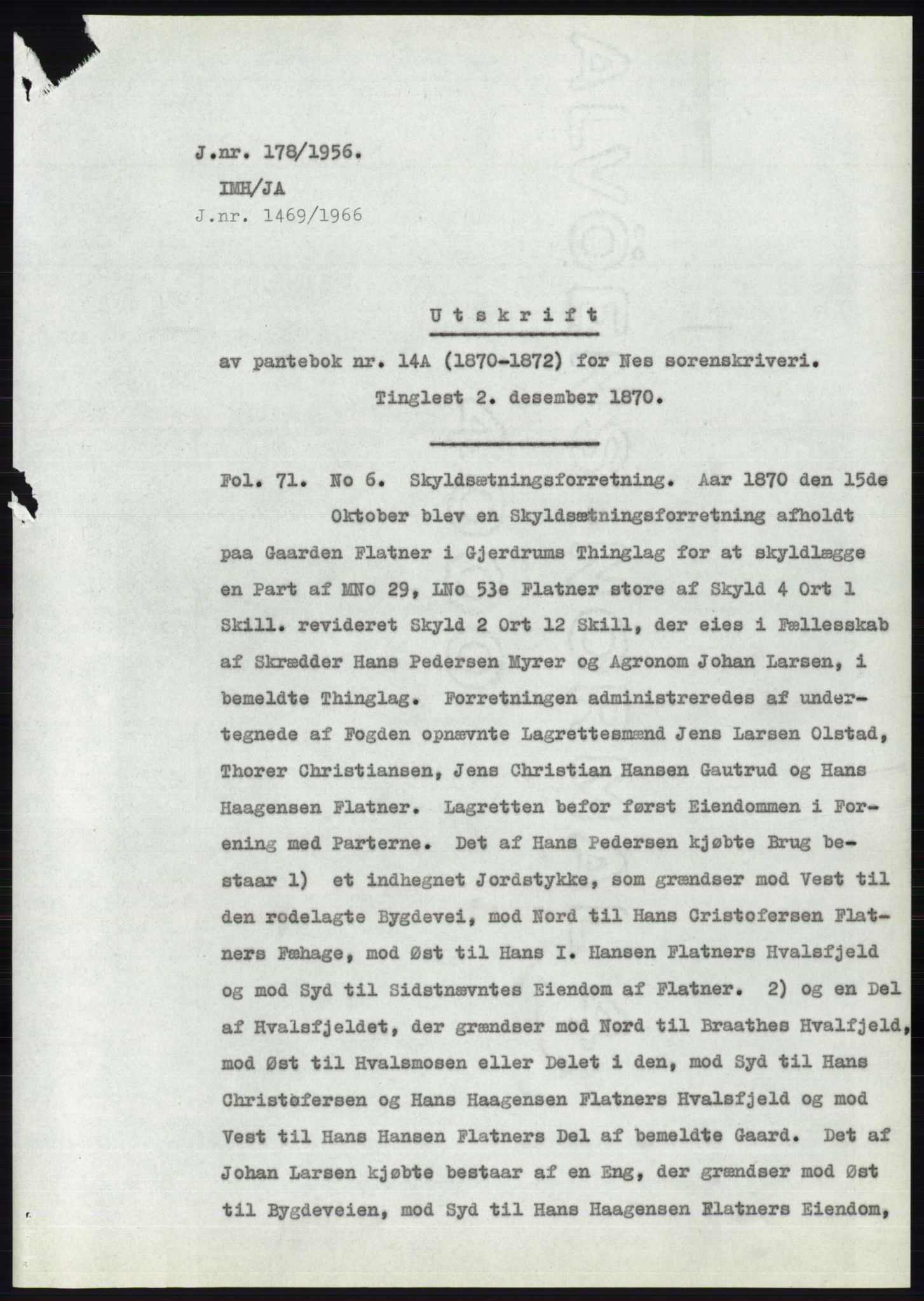 Statsarkivet i Oslo, SAO/A-10621/Z/Zd/L0004: Avskrifter, j.nr 1-797/1956, 1956, p. 109