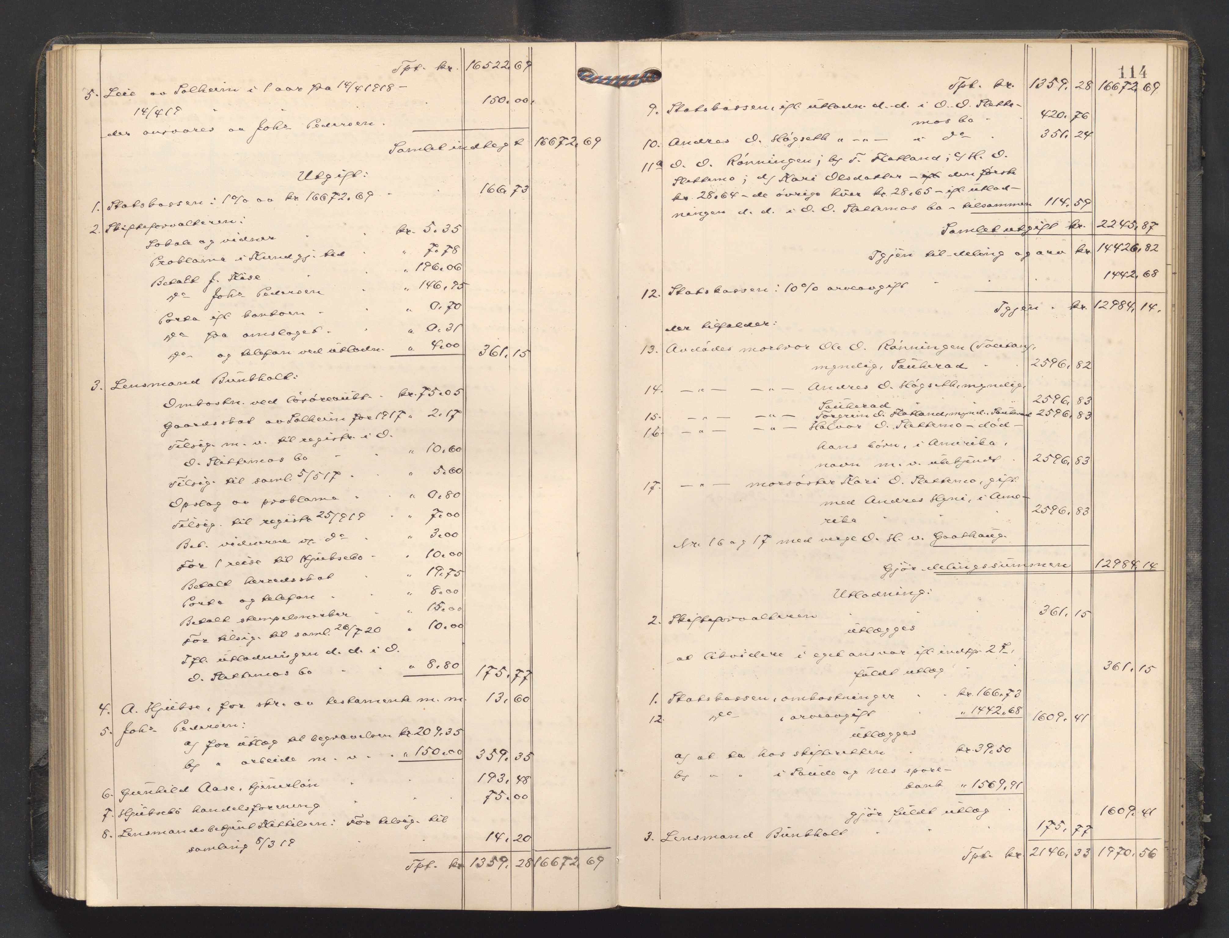 Nedre Telemark sorenskriveri, AV/SAKO-A-135/H/Hb/Hbe/L0008: Skifteutlodningsprotokoll, 1916-1922, p. 113b-114a