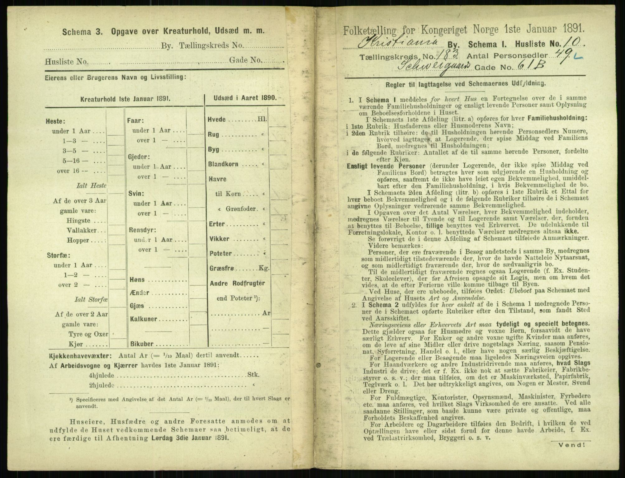 RA, 1891 census for 0301 Kristiania, 1891, p. 109249