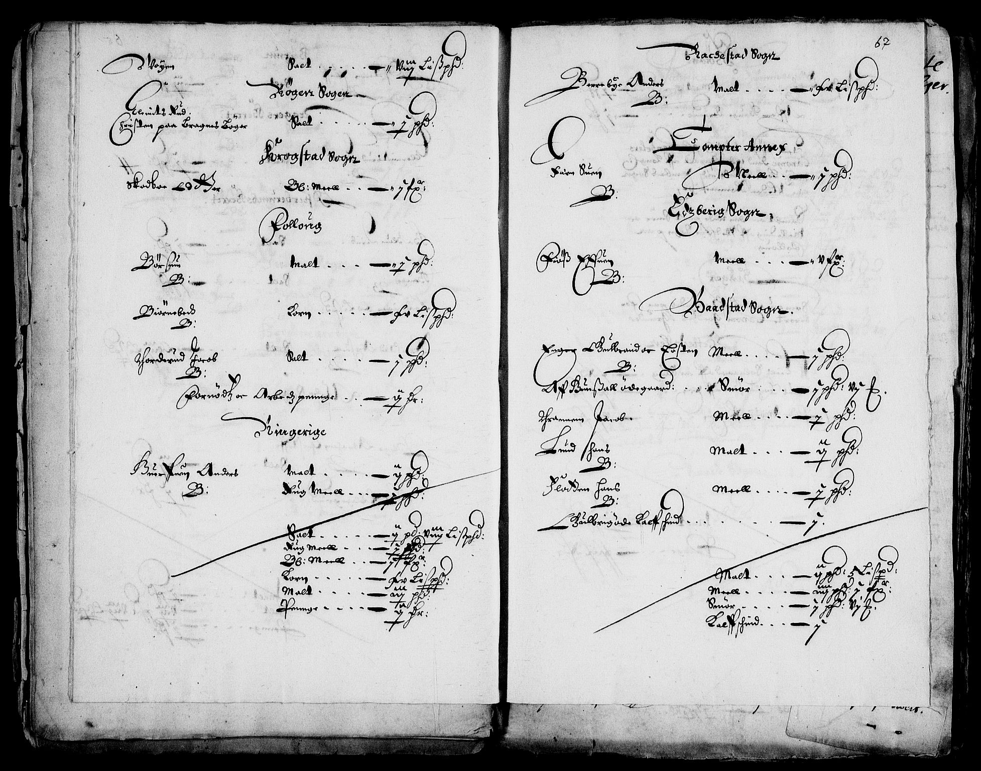 Rentekammeret inntil 1814, Realistisk ordnet avdeling, AV/RA-EA-4070/Fc/Fca/L0001/0003: [Ca I]  Akershus stift / Kristiania kapitels jordebok, 1662, p. 66-67