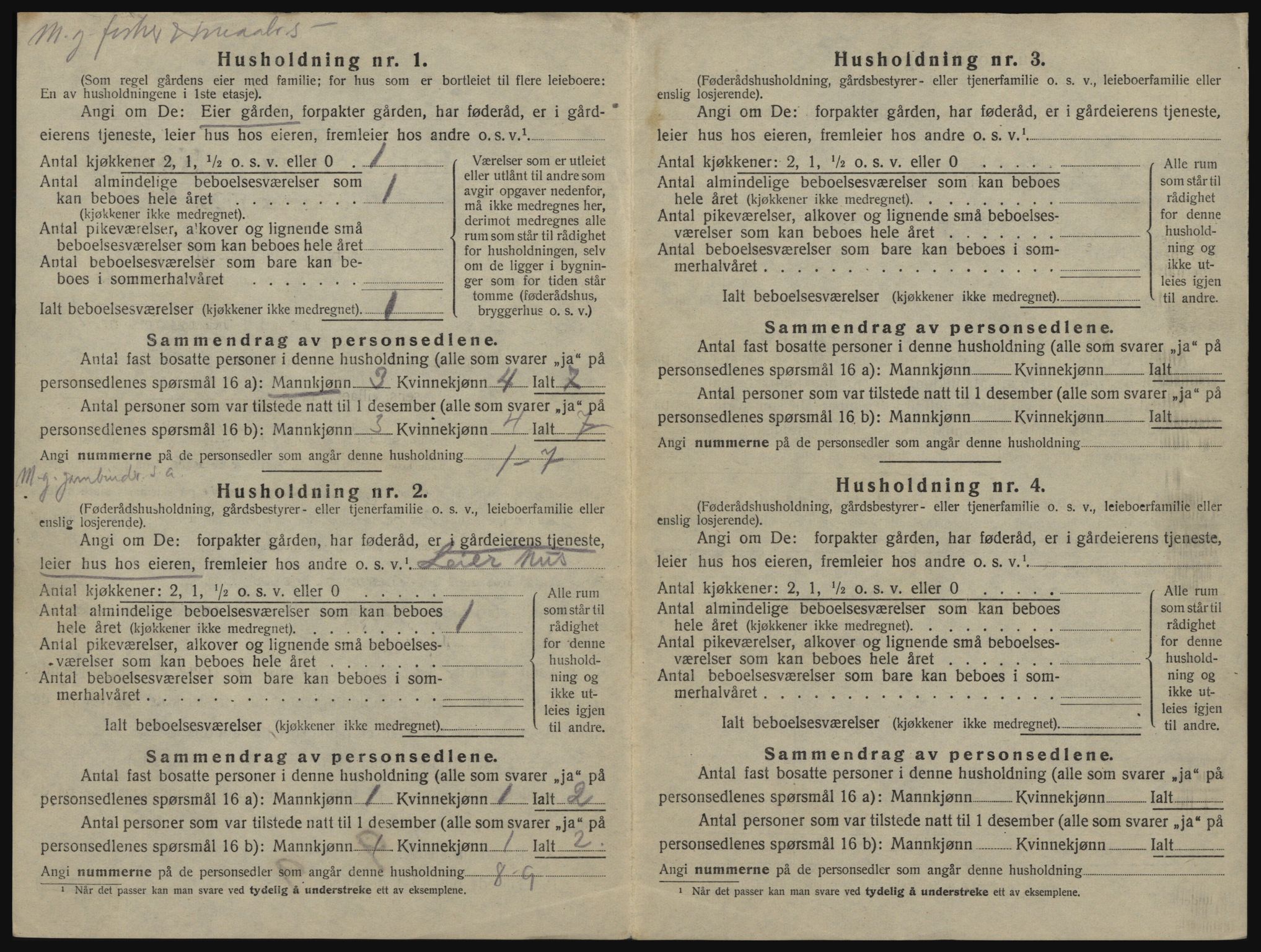 SATØ, 1920 census for Berg, 1920, p. 35