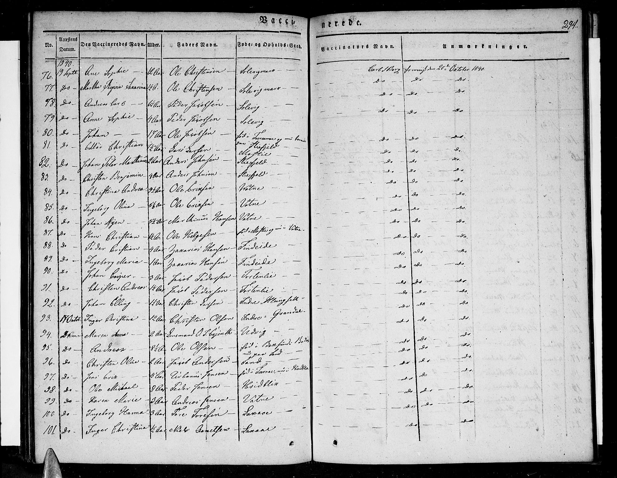 Ministerialprotokoller, klokkerbøker og fødselsregistre - Nordland, AV/SAT-A-1459/852/L0737: Parish register (official) no. 852A07, 1833-1849, p. 294