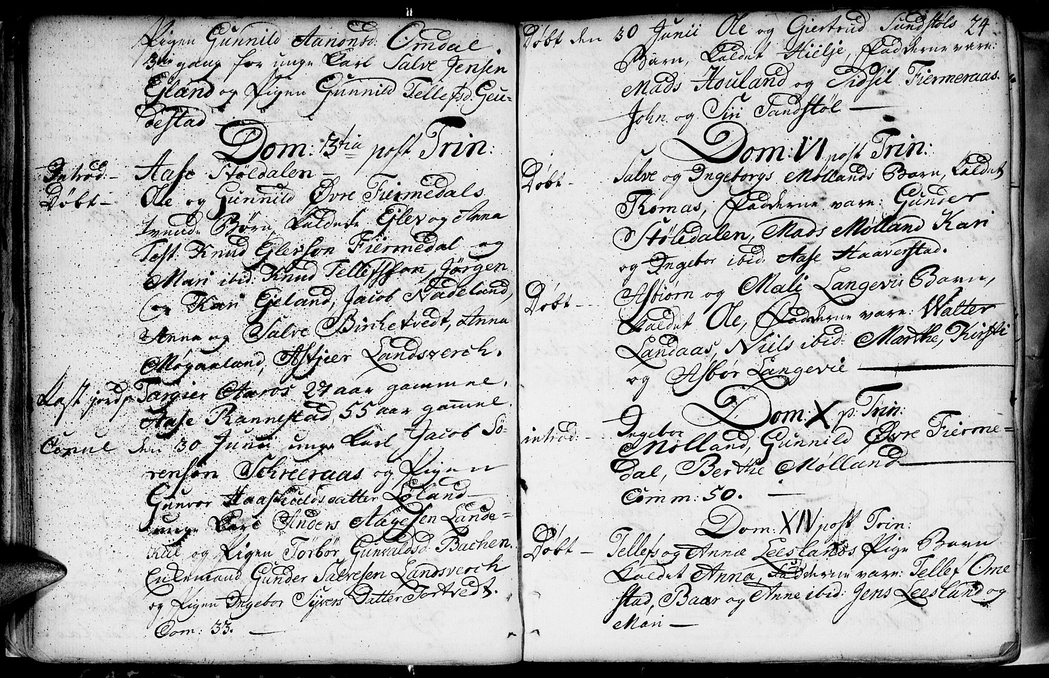 Evje sokneprestkontor, AV/SAK-1111-0008/F/Fa/Fac/L0002: Parish register (official) no. A 2, 1765-1816, p. 24