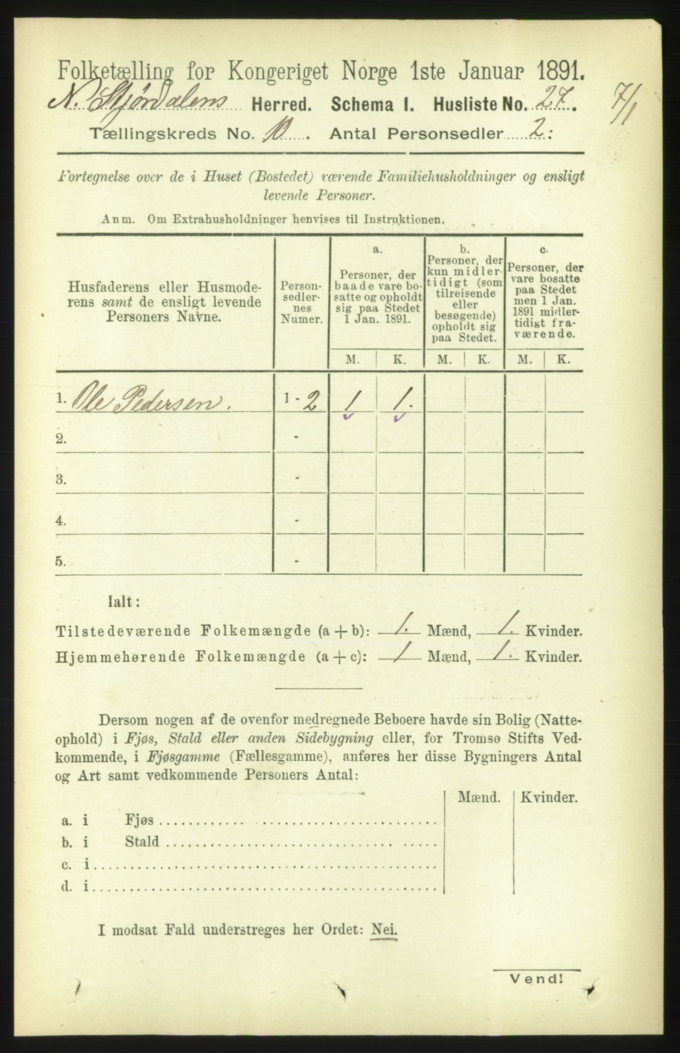 RA, 1891 census for 1714 Nedre Stjørdal, 1891, p. 5506