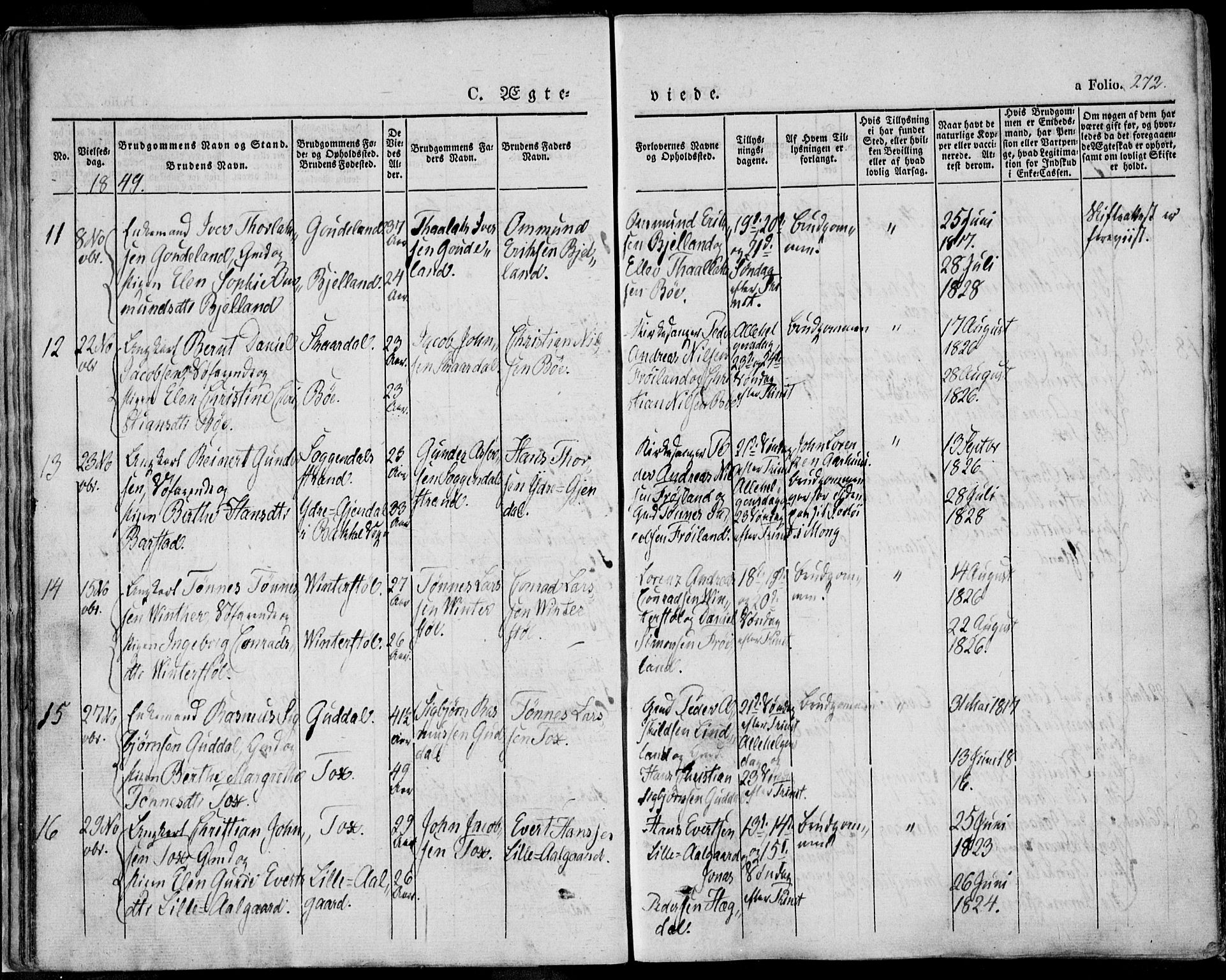 Sokndal sokneprestkontor, AV/SAST-A-101808: Parish register (official) no. A 8.2, 1842-1857, p. 272