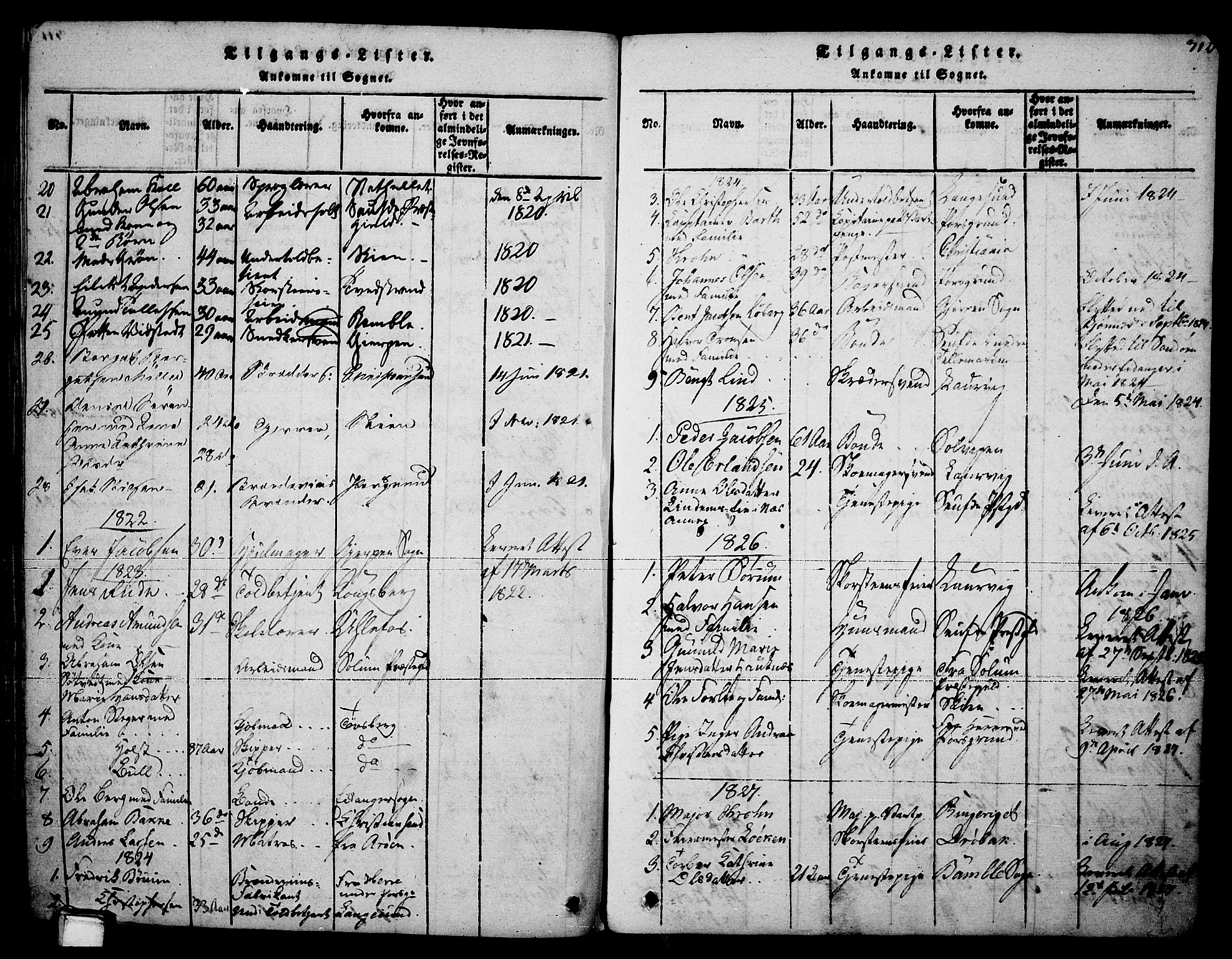 Brevik kirkebøker, SAKO/A-255/F/Fa/L0004: Parish register (official) no. 4, 1814-1846, p. 312