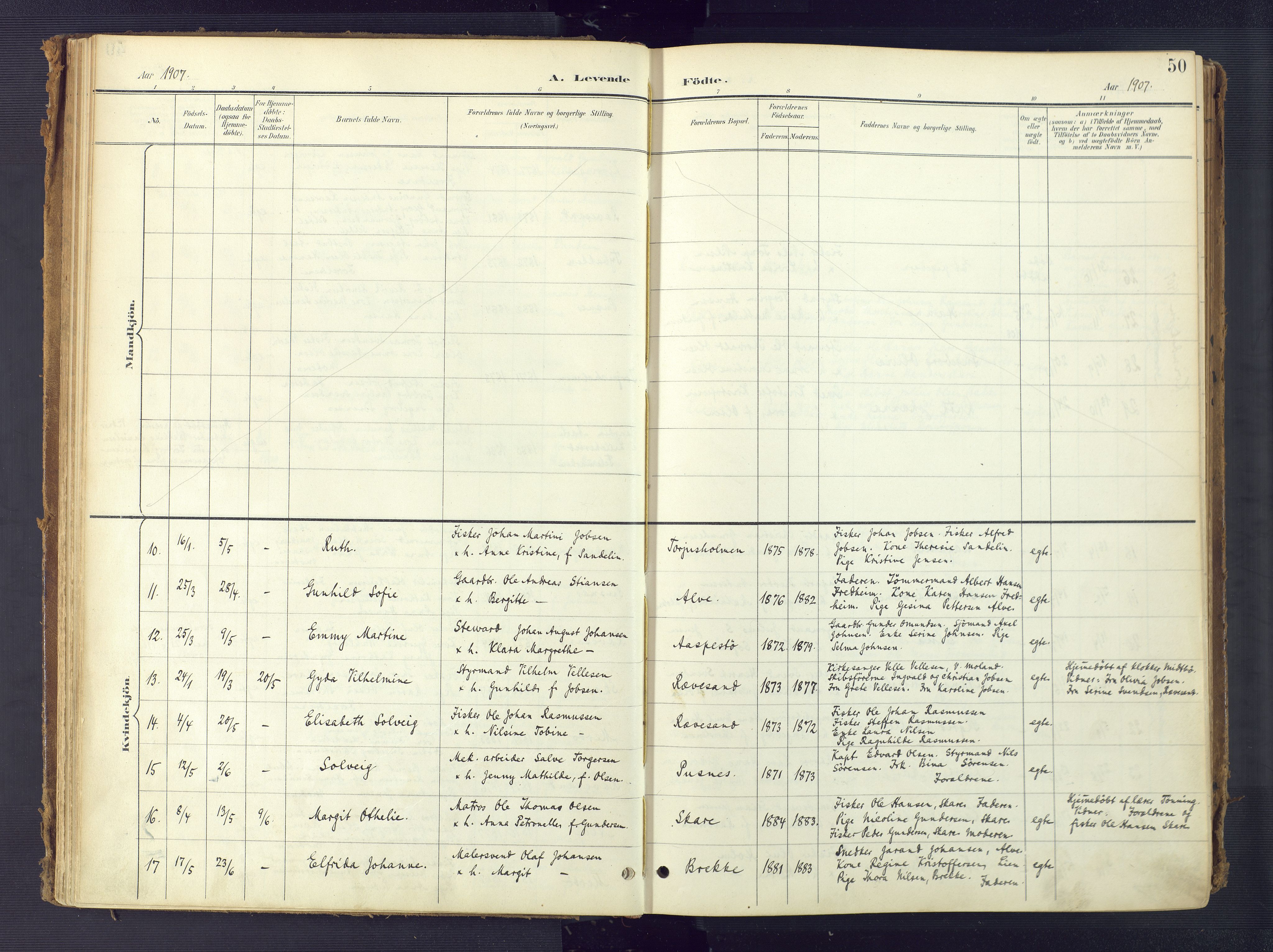 Tromøy sokneprestkontor, AV/SAK-1111-0041/F/Fa/L0010: Parish register (official) no. A 10, 1896-1912, p. 50