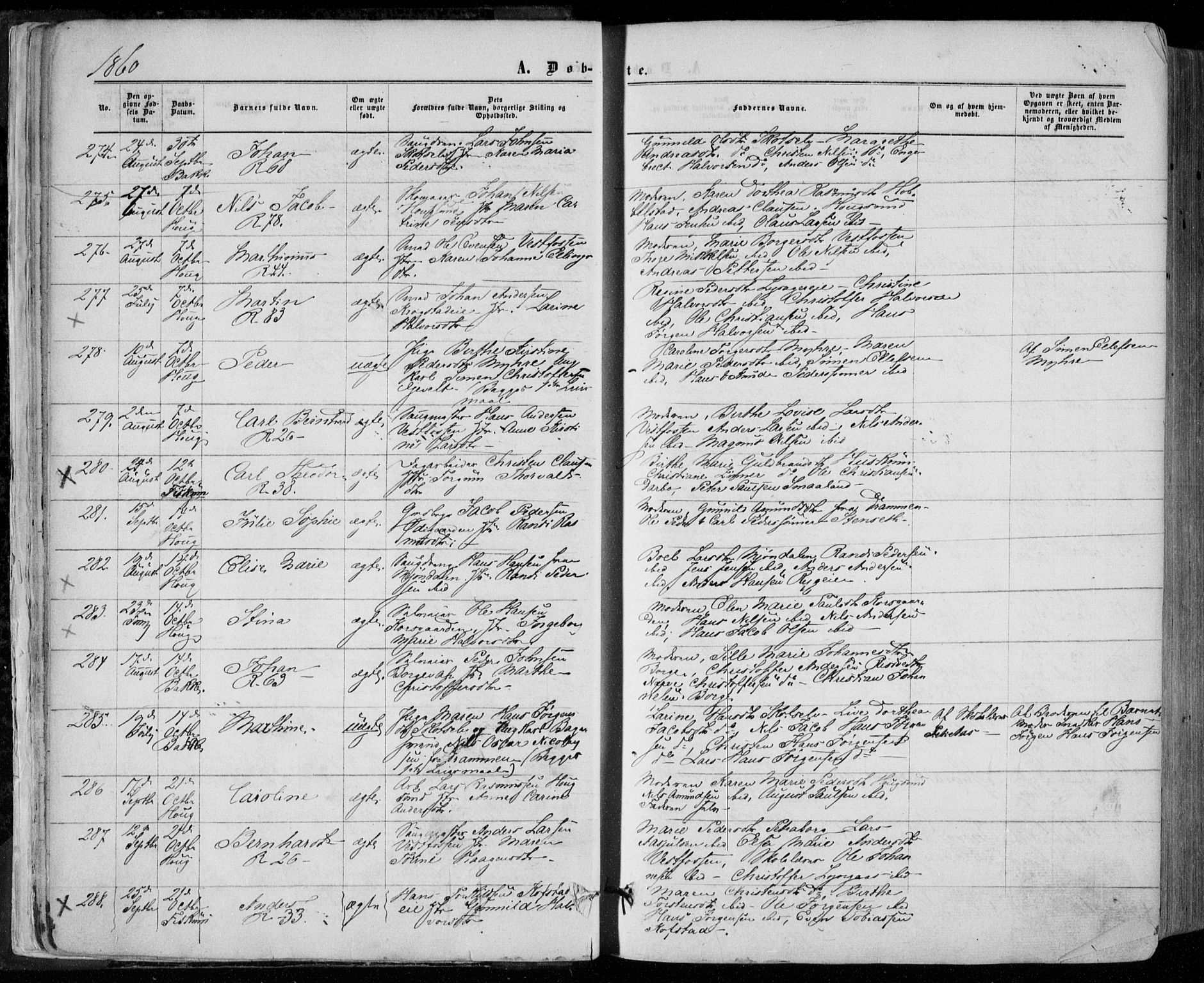 Eiker kirkebøker, SAKO/A-4/F/Fa/L0016: Parish register (official) no. I 16, 1860-1868, p. 13