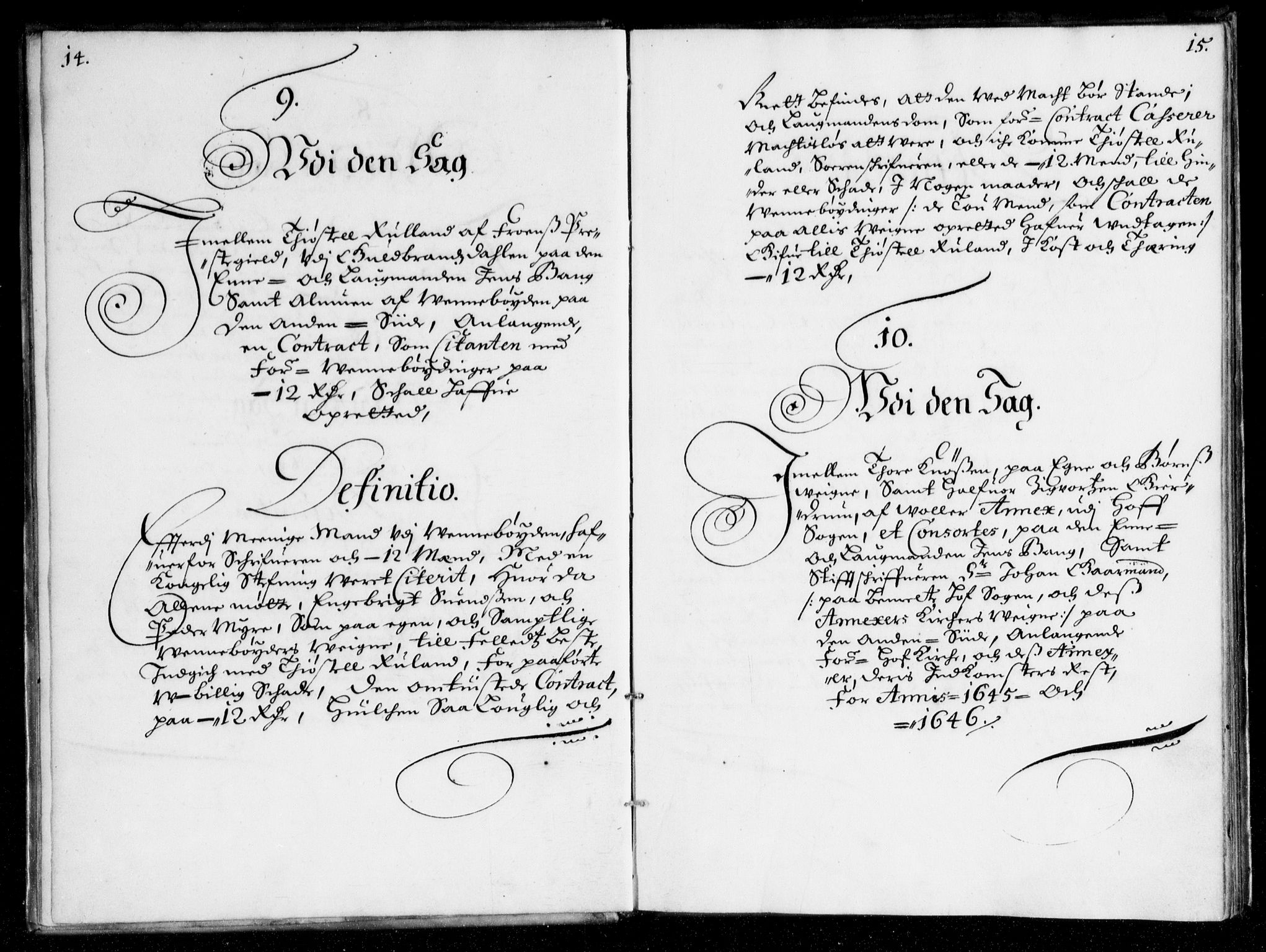 Overhoffretten 1667-1797, AV/RA-EA-2884/Aa/L0010: Avsiktsprotokoll, 1673, p. 14-15