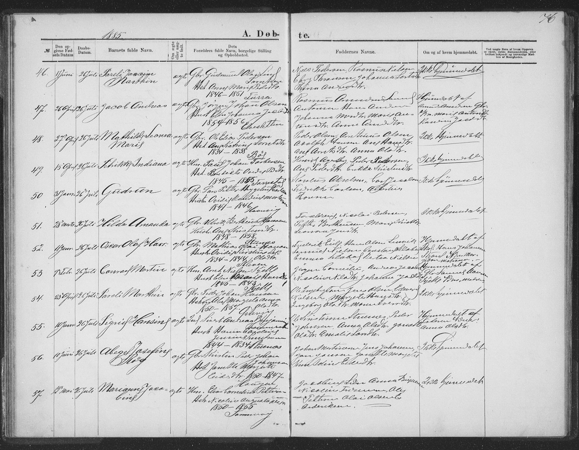 Ministerialprotokoller, klokkerbøker og fødselsregistre - Nordland, AV/SAT-A-1459/863/L0913: Parish register (copy) no. 863C03, 1877-1885, p. 76