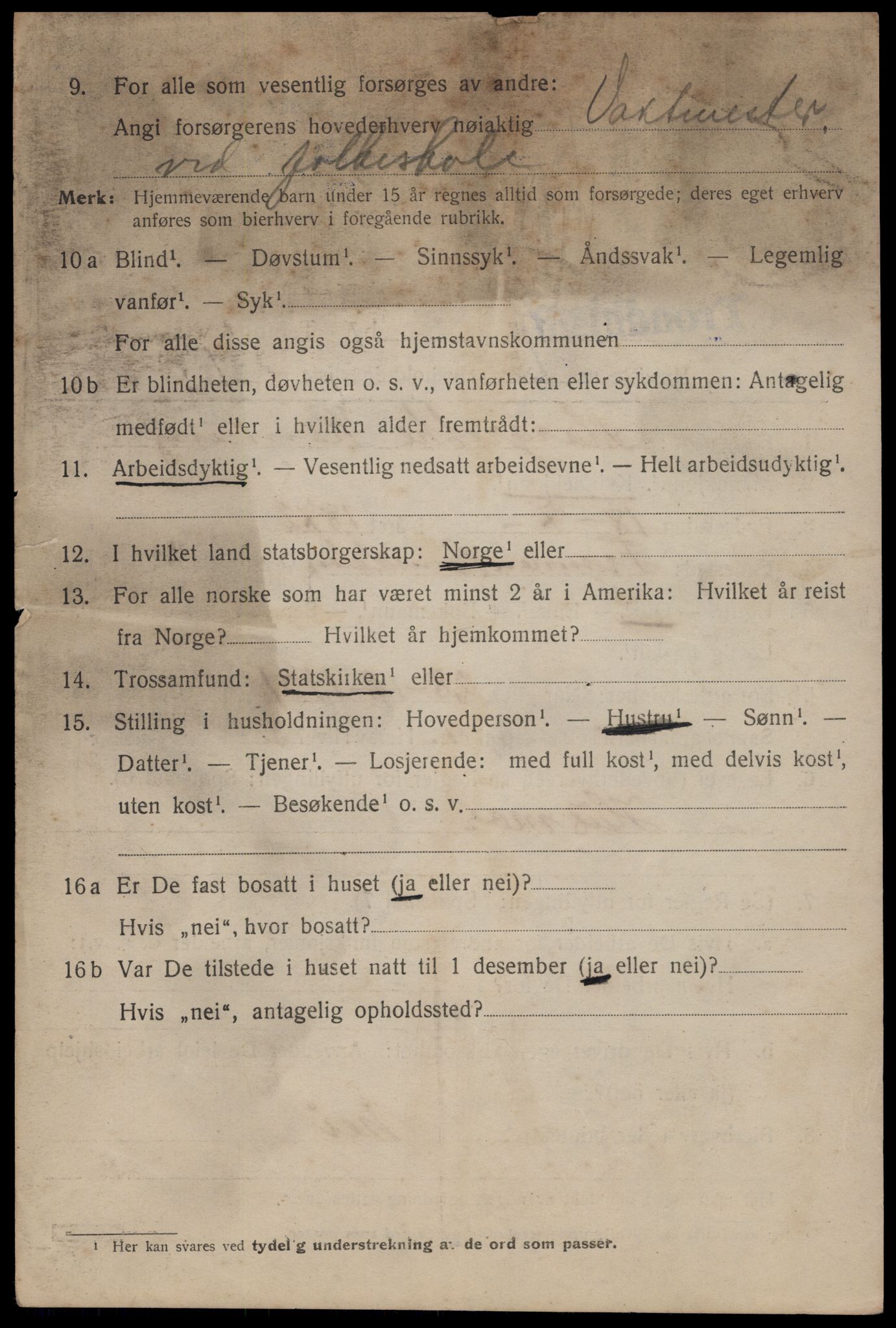 SAT, 1920 census for Trondheim, 1920, p. 122237