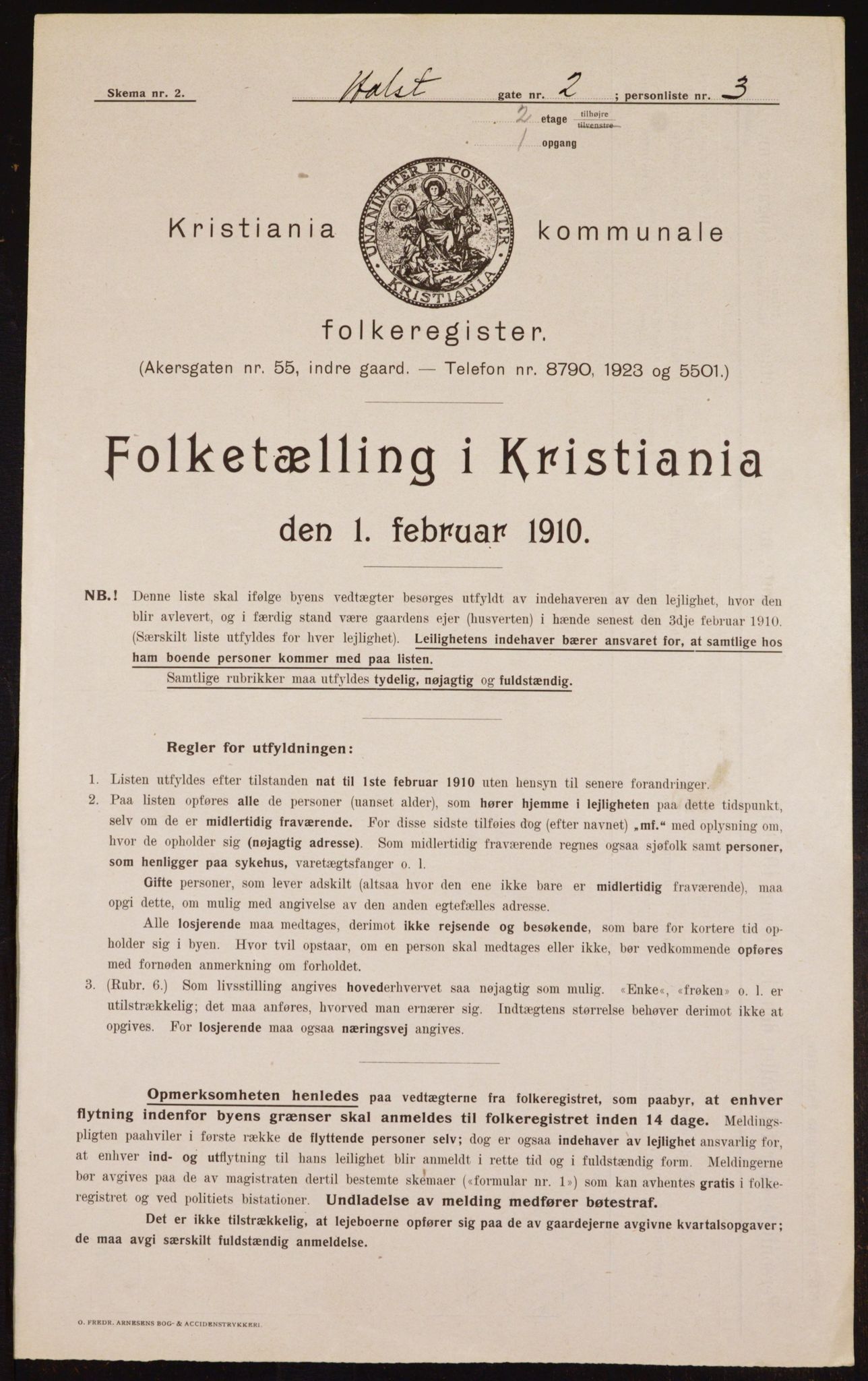 OBA, Municipal Census 1910 for Kristiania, 1910, p. 40151