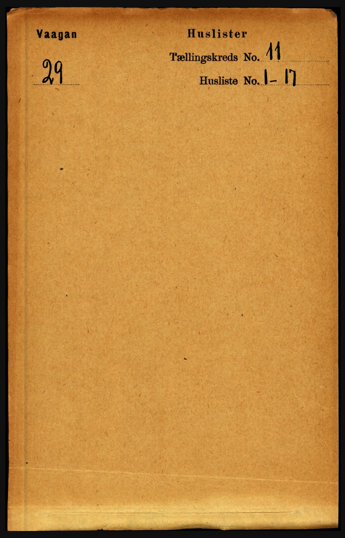 RA, 1891 census for 1865 Vågan, 1891, p. 2709