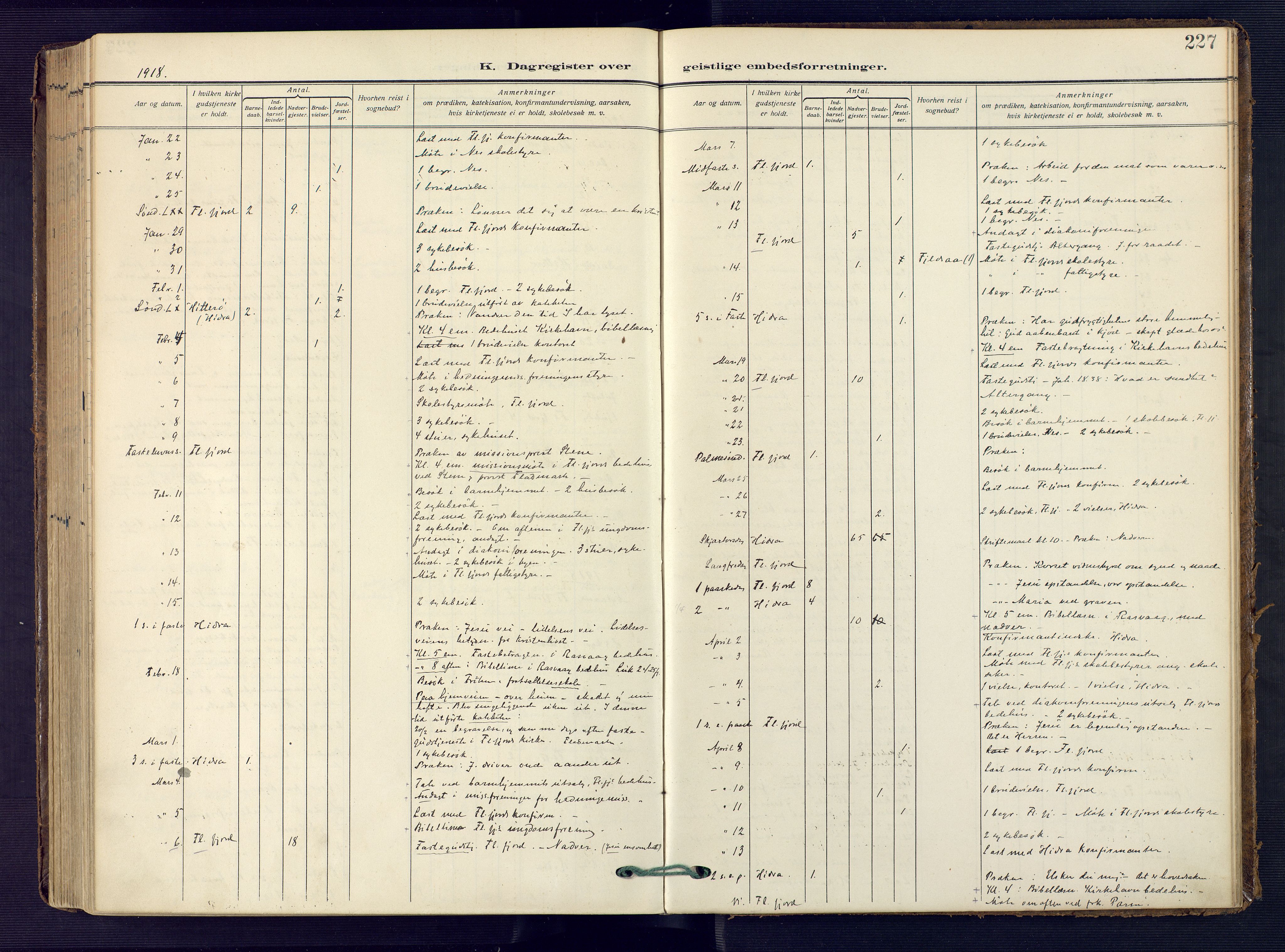 Flekkefjord sokneprestkontor, AV/SAK-1111-0012/F/Fa/Faa/L0003: Parish register (official) no. A 3, 1913-1928, p. 227