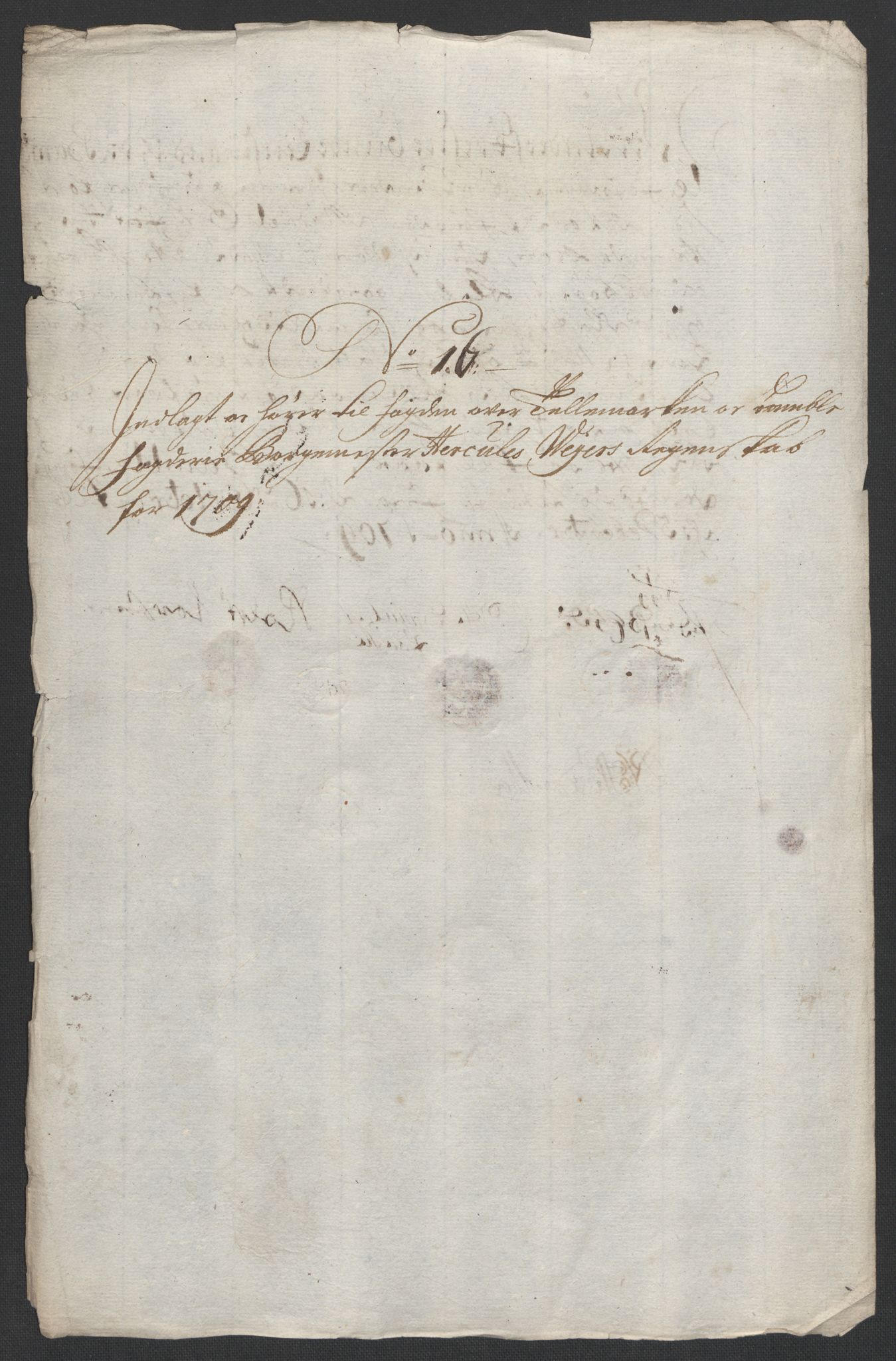 Rentekammeret inntil 1814, Reviderte regnskaper, Fogderegnskap, AV/RA-EA-4092/R36/L2118: Fogderegnskap Øvre og Nedre Telemark og Bamble, 1708-1709, p. 262