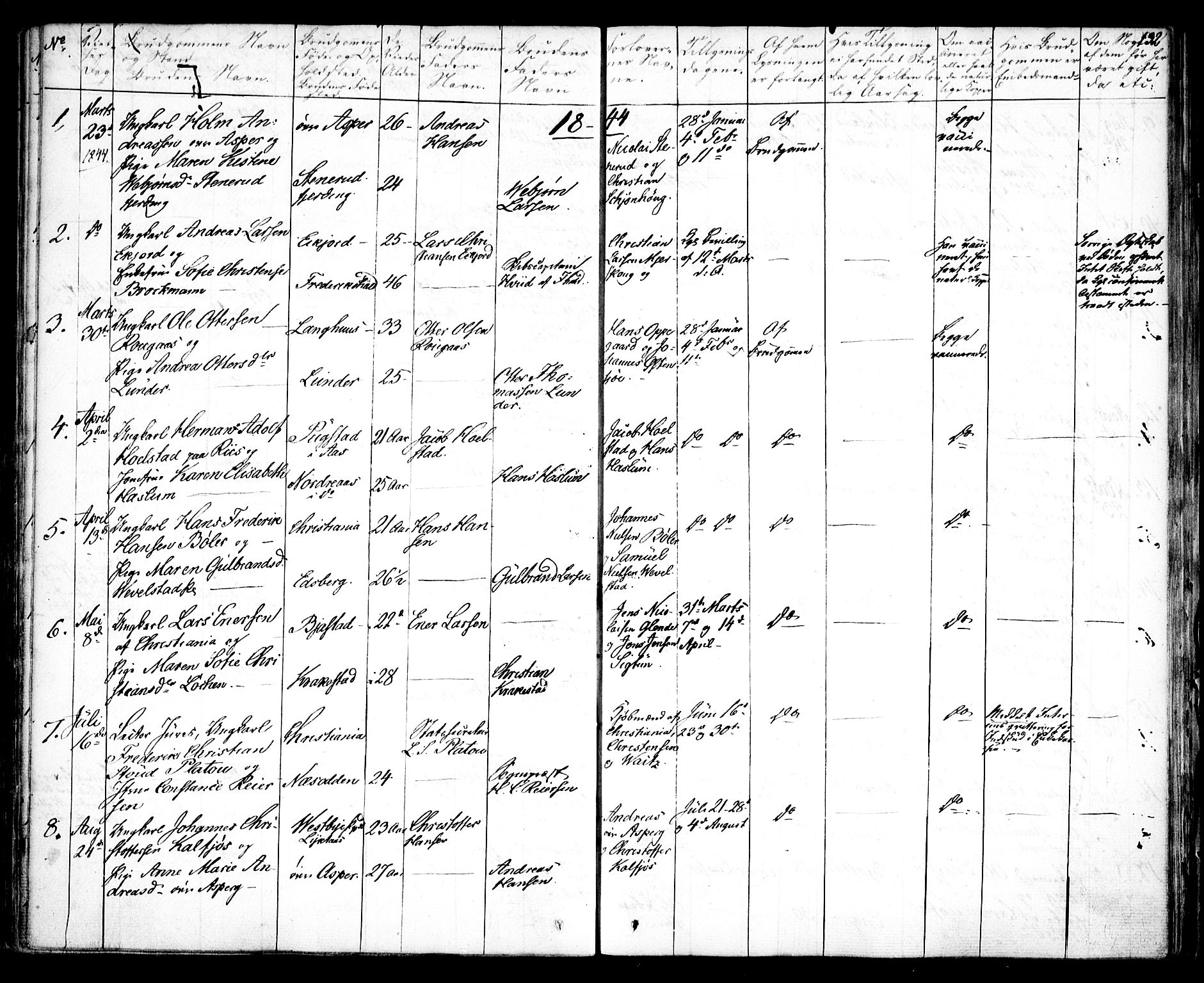Kråkstad prestekontor Kirkebøker, SAO/A-10125a/F/Fa/L0005: Parish register (official) no. I 5, 1837-1847, p. 132