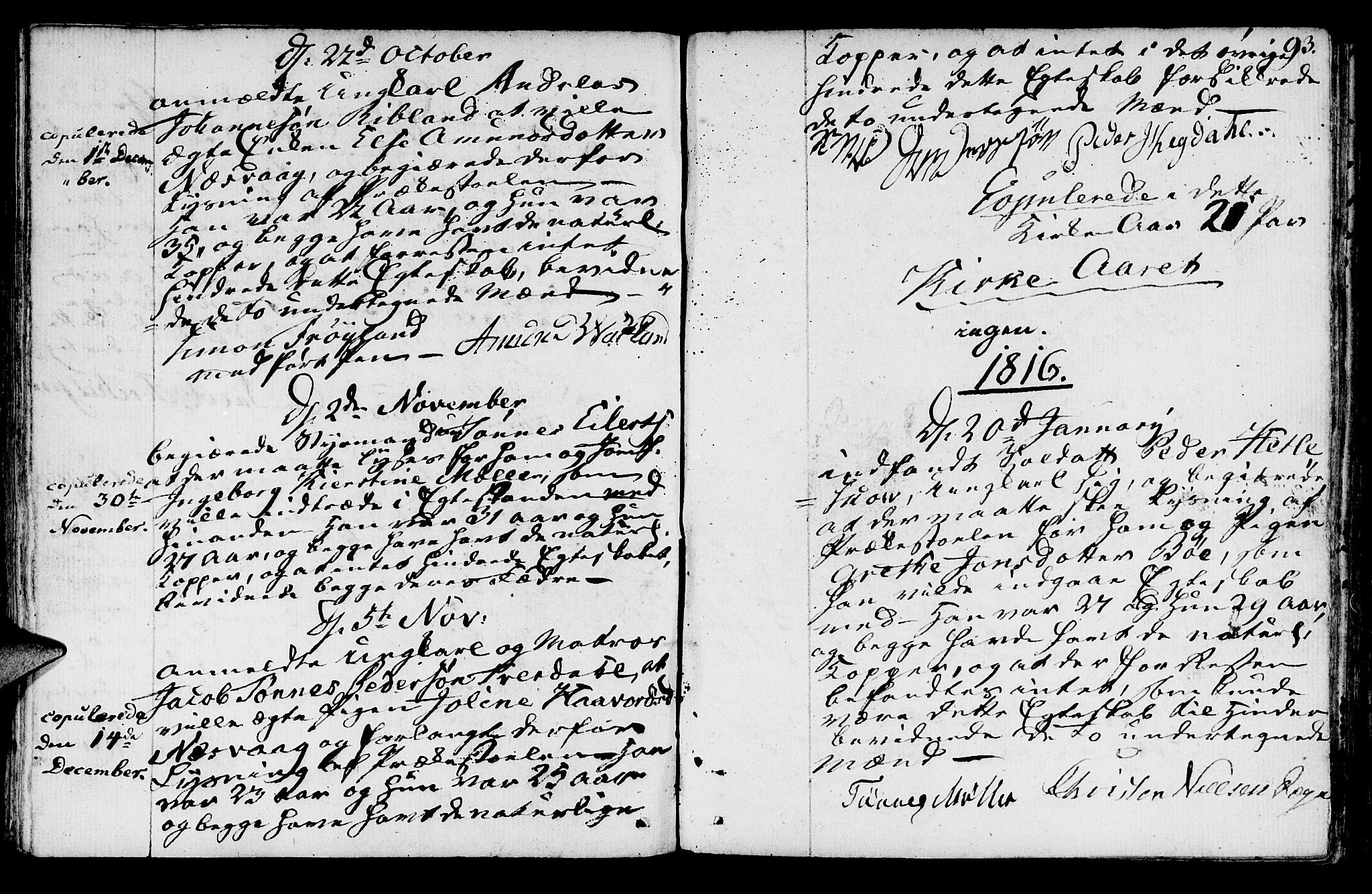 Sokndal sokneprestkontor, AV/SAST-A-101808: Parish register (official) no. A 5, 1806-1826, p. 93