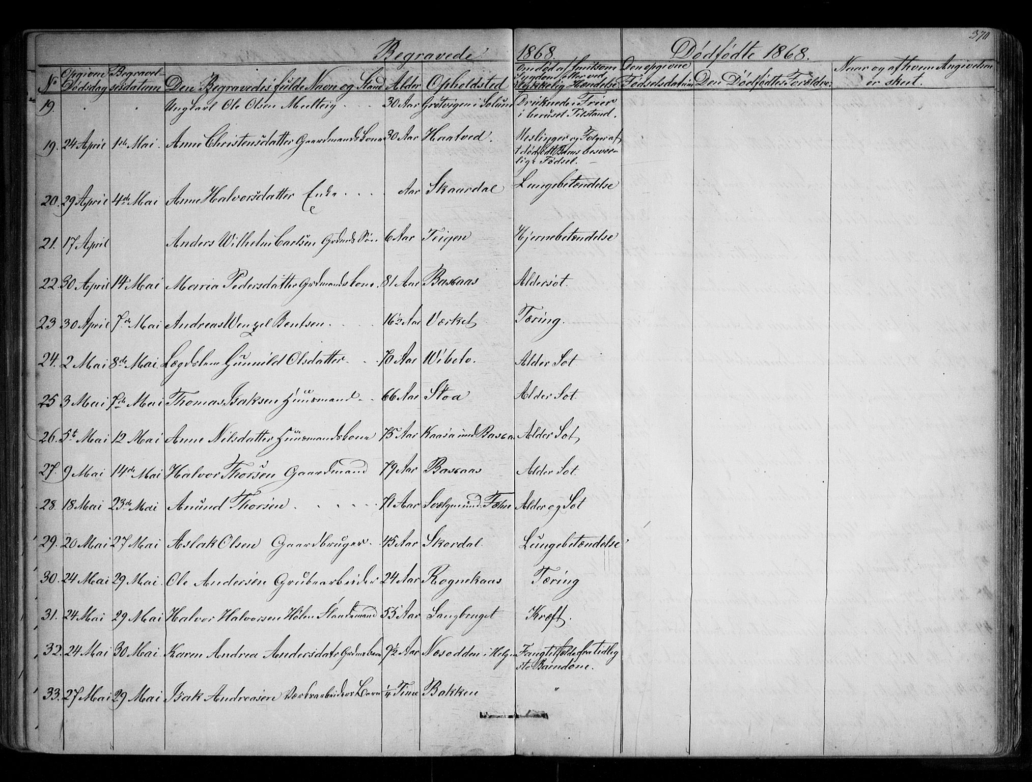 Holla kirkebøker, SAKO/A-272/G/Ga/L0004: Parish register (copy) no. I 4, 1867-1890, p. 370