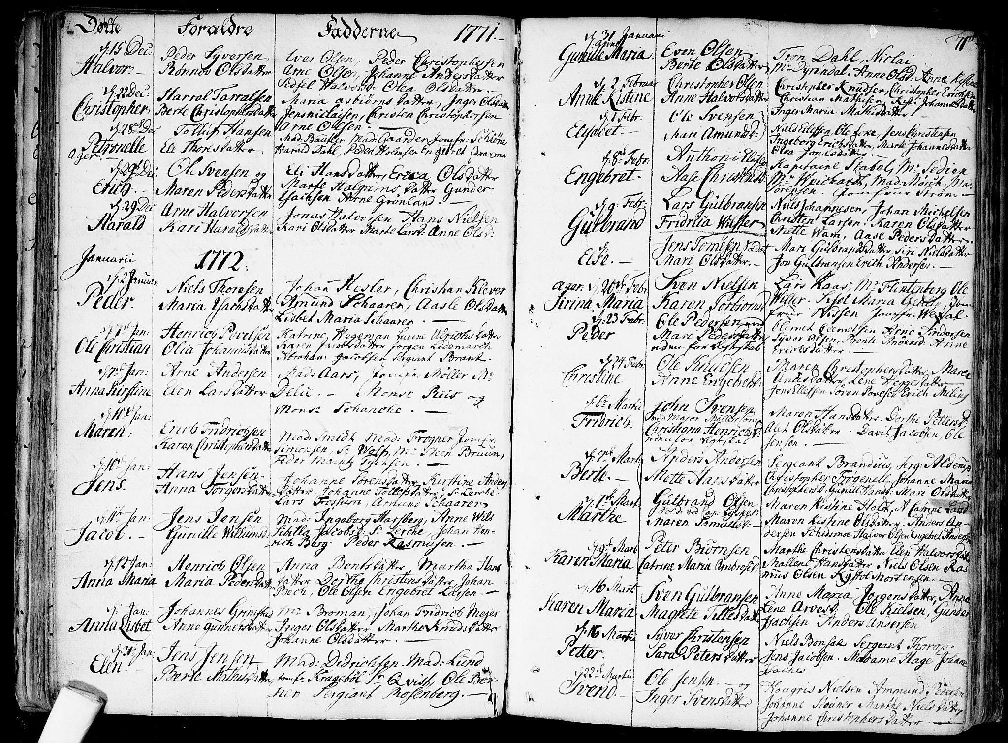 Garnisonsmenigheten Kirkebøker, SAO/A-10846/F/Fa/L0002: Parish register (official) no. 2, 1757-1776, p. 71