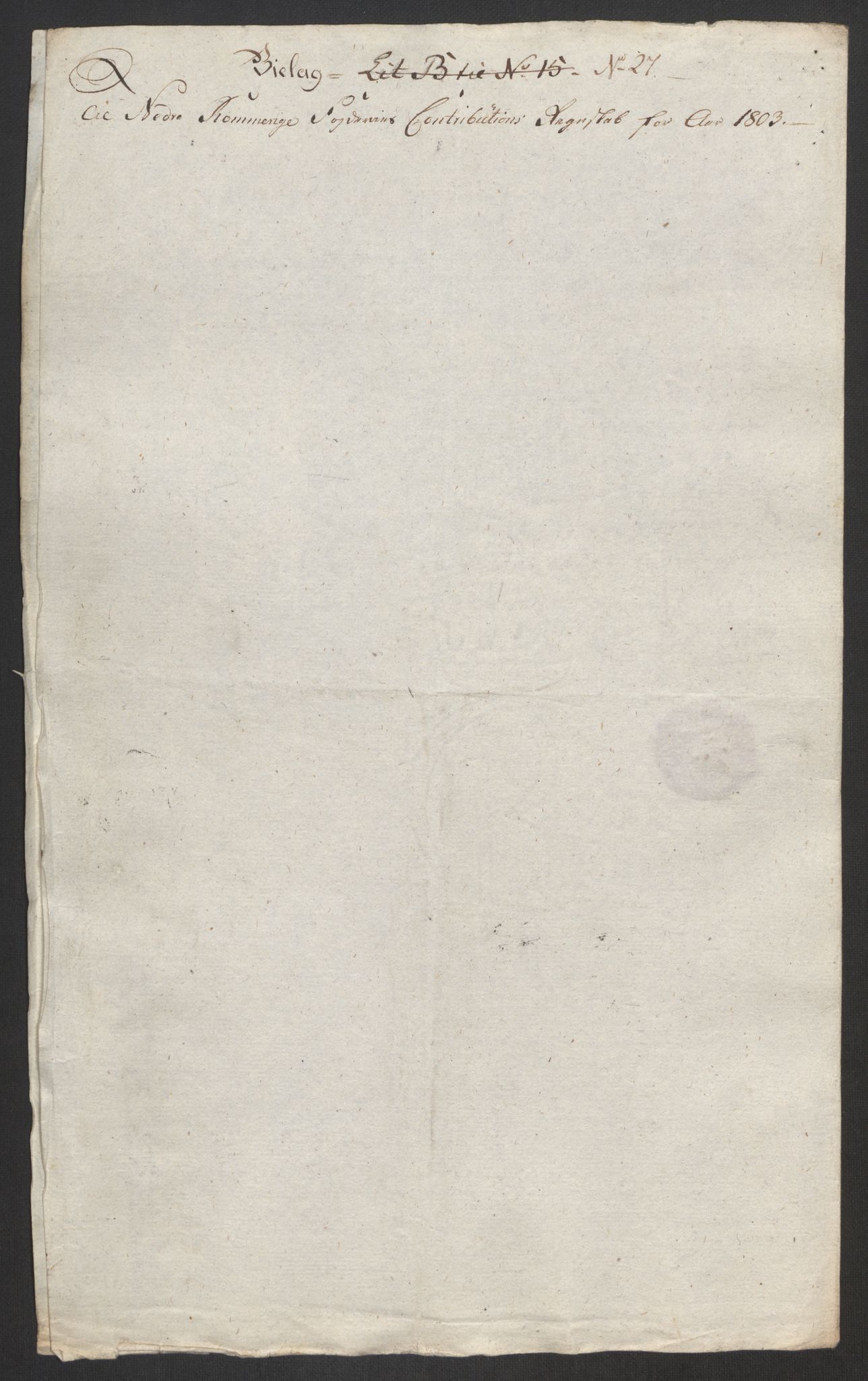 Rentekammeret inntil 1814, Reviderte regnskaper, Fogderegnskap, AV/RA-EA-4092/R11/L0679: Fogderegnskap Nedre Romerike, 1803, p. 116