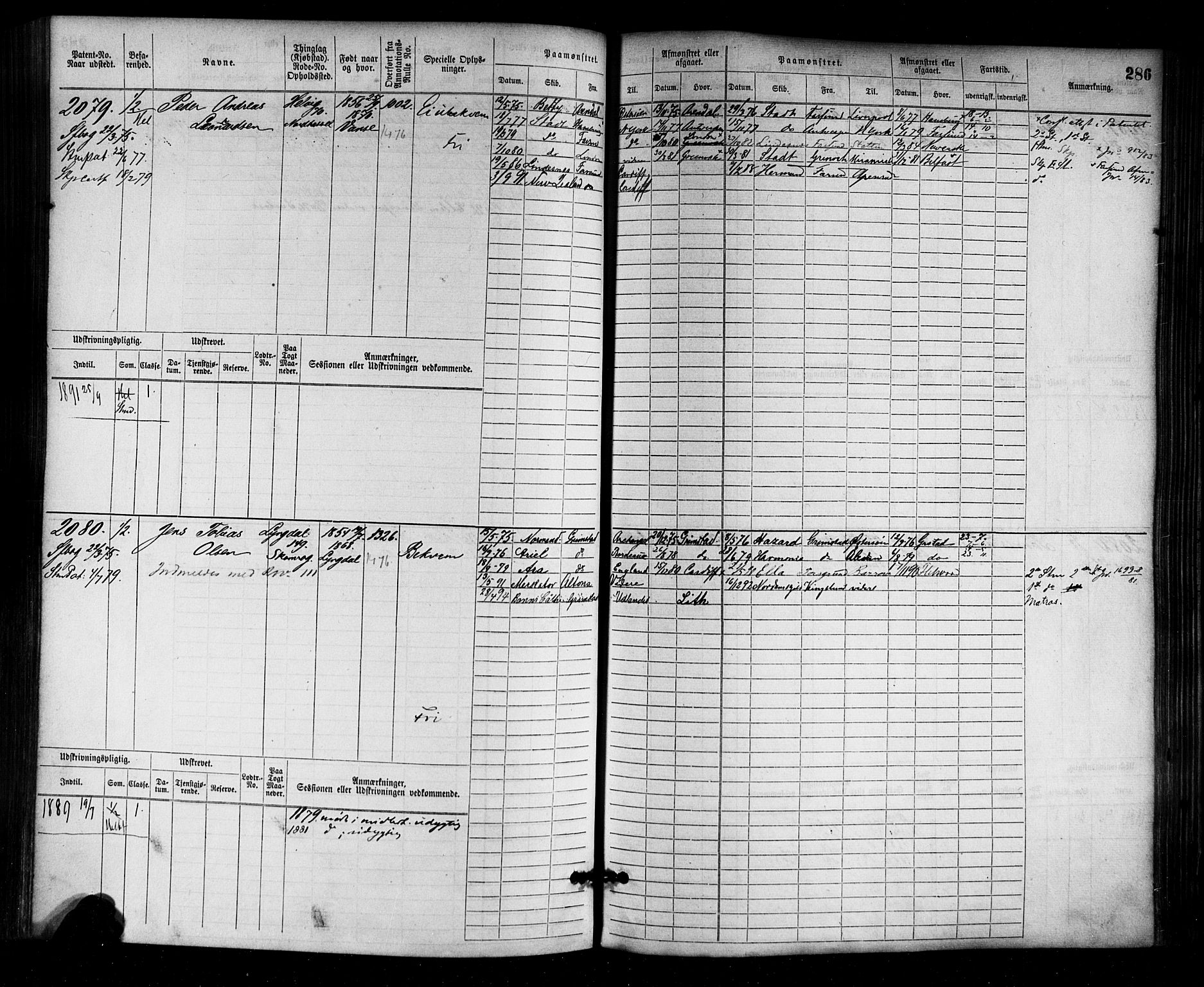 Farsund mønstringskrets, AV/SAK-2031-0017/F/Fb/L0003: Hovedrulle nr 1509-2274, M-6, 1868-1915, p. 292