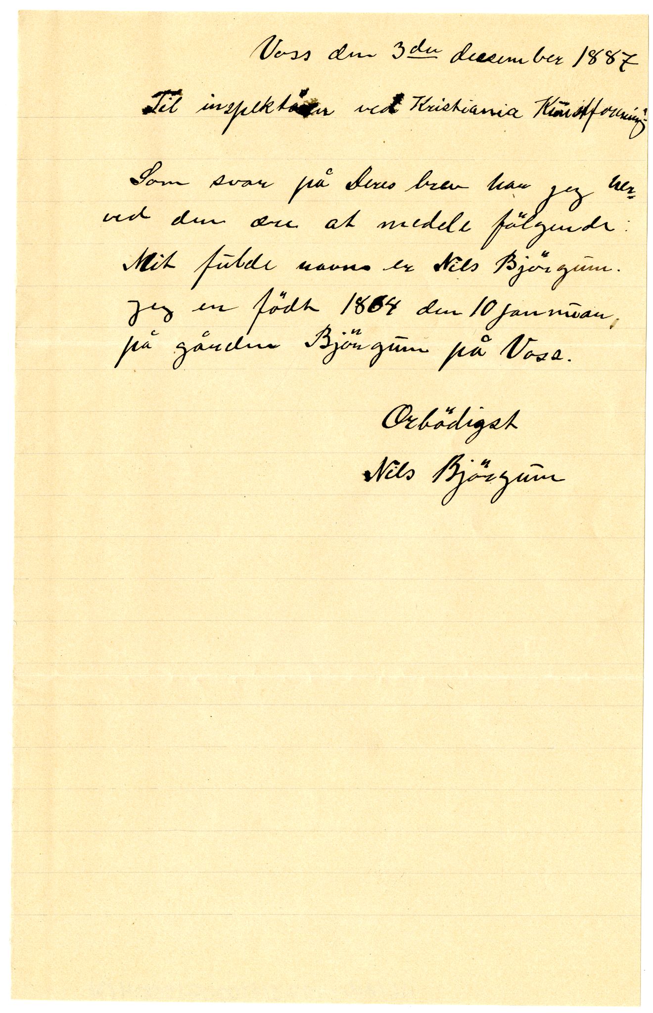 Diderik Maria Aalls brevsamling, NF/Ark-1023/F/L0002: D.M. Aalls brevsamling. B - C, 1799-1889, p. 7