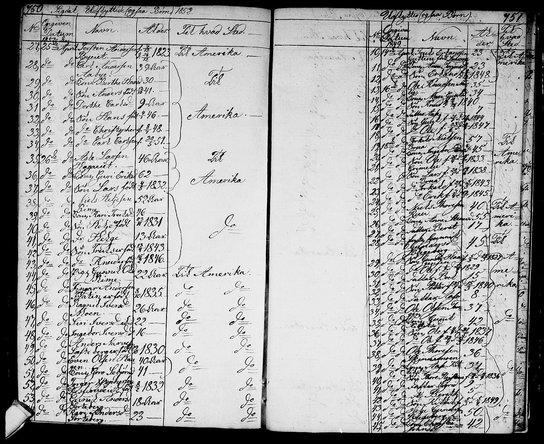 Sigdal kirkebøker, SAKO/A-245/G/Ga/L0002: Parish register (copy) no. I 2, 1835-1856, p. 750-751
