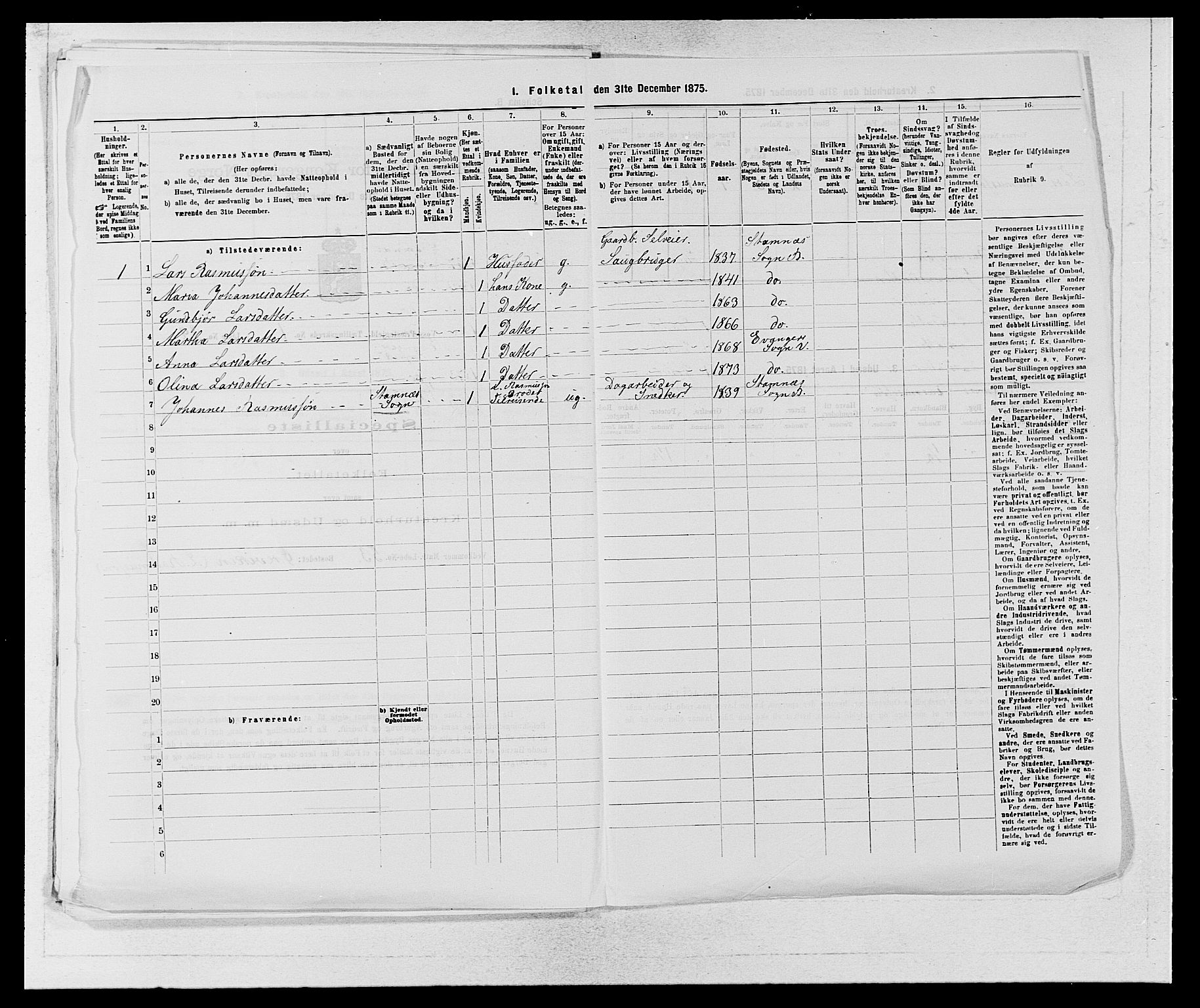 SAB, 1875 census for 1235P Voss, 1875, p. 1765