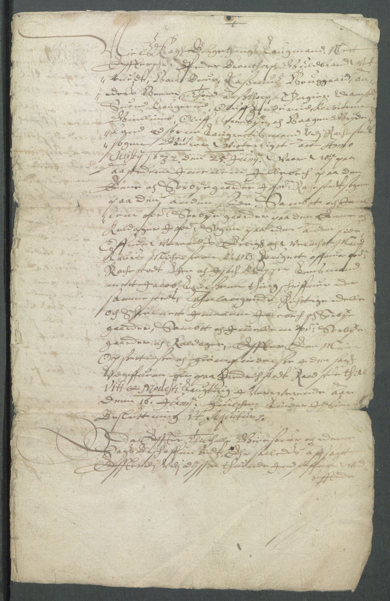 Riksarkivets diplomsamling, AV/RA-EA-5965/F02/L0142: Dokumenter, 1632, p. 73