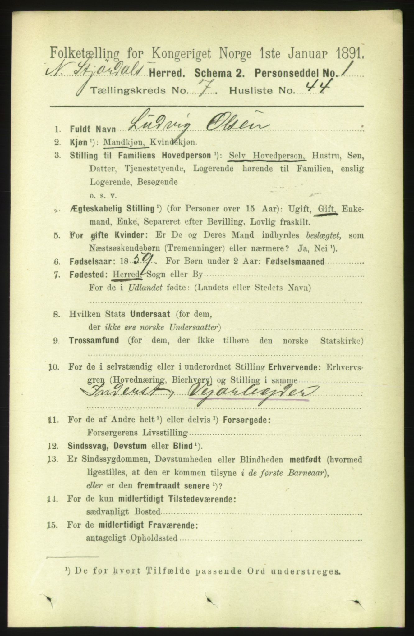 RA, 1891 census for 1714 Nedre Stjørdal, 1891, p. 3276