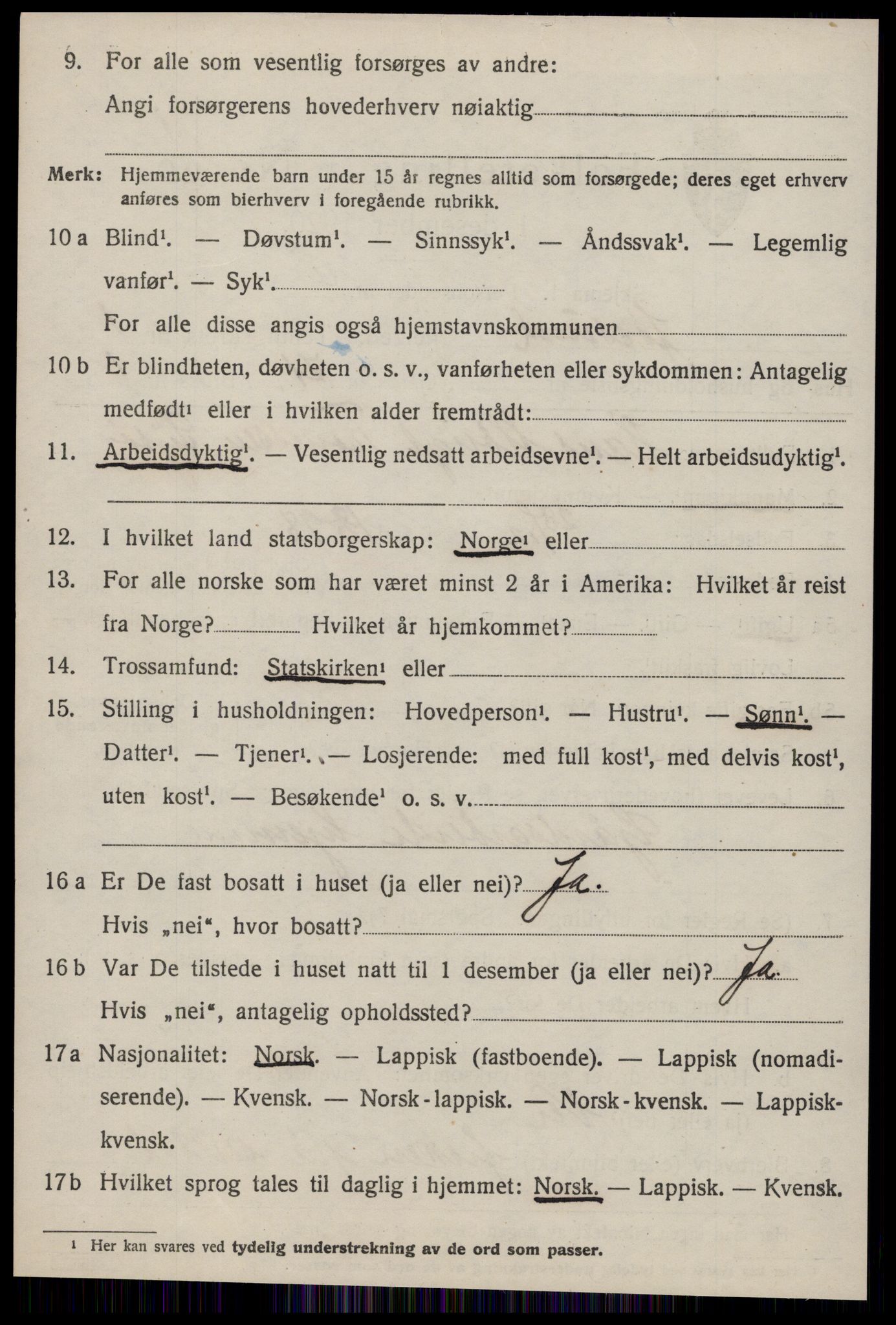 SAT, 1920 census for Jøssund, 1920, p. 743