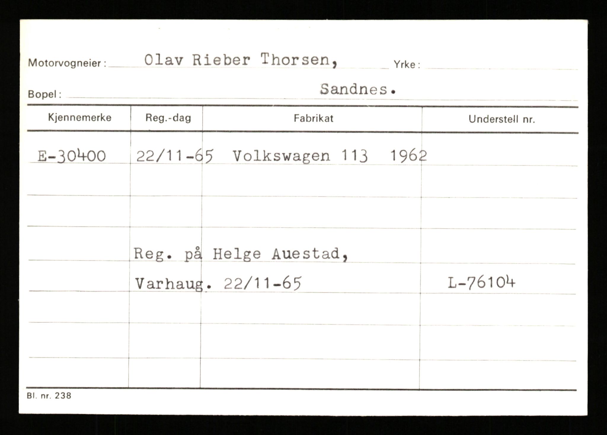 Stavanger trafikkstasjon, SAST/A-101942/0/G/L0005: Registreringsnummer: 23000 - 34245, 1930-1971, p. 2289