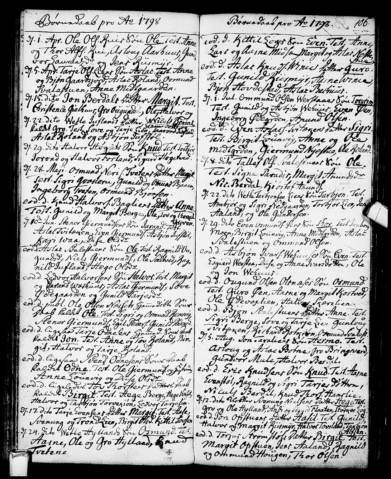 Vinje kirkebøker, AV/SAKO-A-312/F/Fa/L0002: Parish register (official) no. I 2, 1767-1814, p. 106