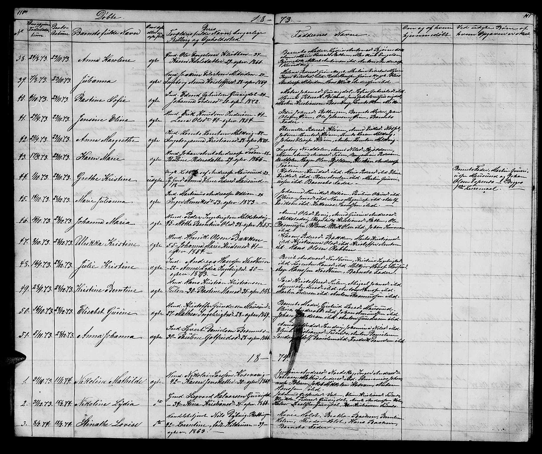 Ministerialprotokoller, klokkerbøker og fødselsregistre - Sør-Trøndelag, SAT/A-1456/640/L0583: Parish register (copy) no. 640C01, 1866-1877, p. 110-111