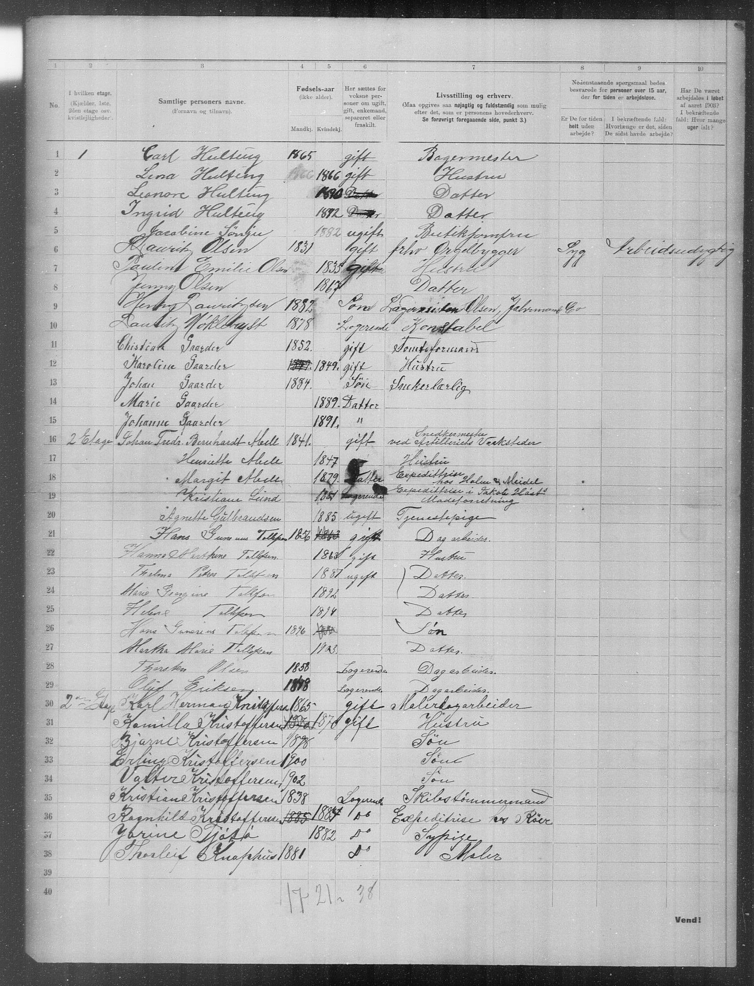 OBA, Municipal Census 1903 for Kristiania, 1903, p. 20340