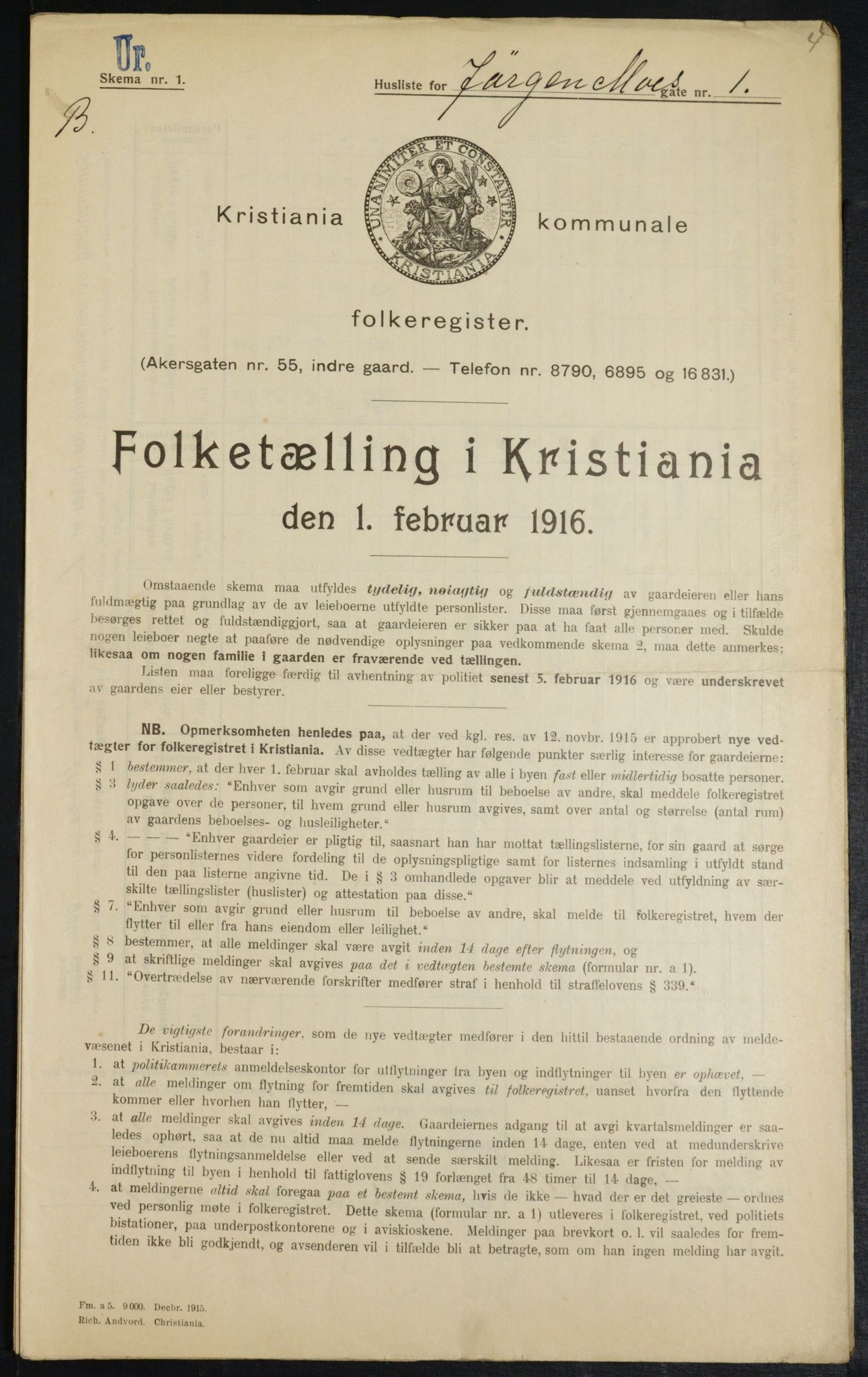 OBA, Municipal Census 1916 for Kristiania, 1916, p. 48802