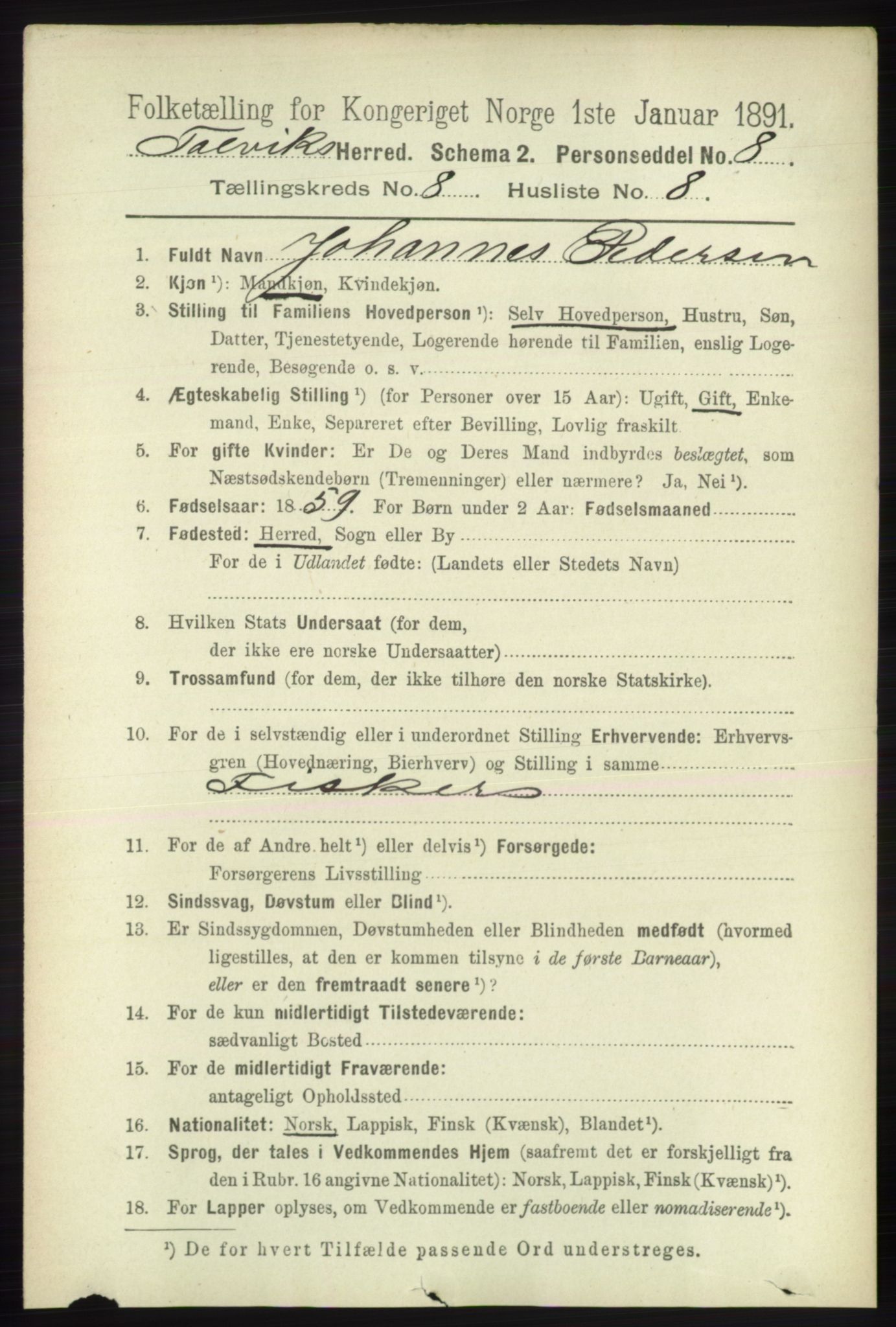 RA, 1891 census for 2013 Talvik, 1891, p. 2094