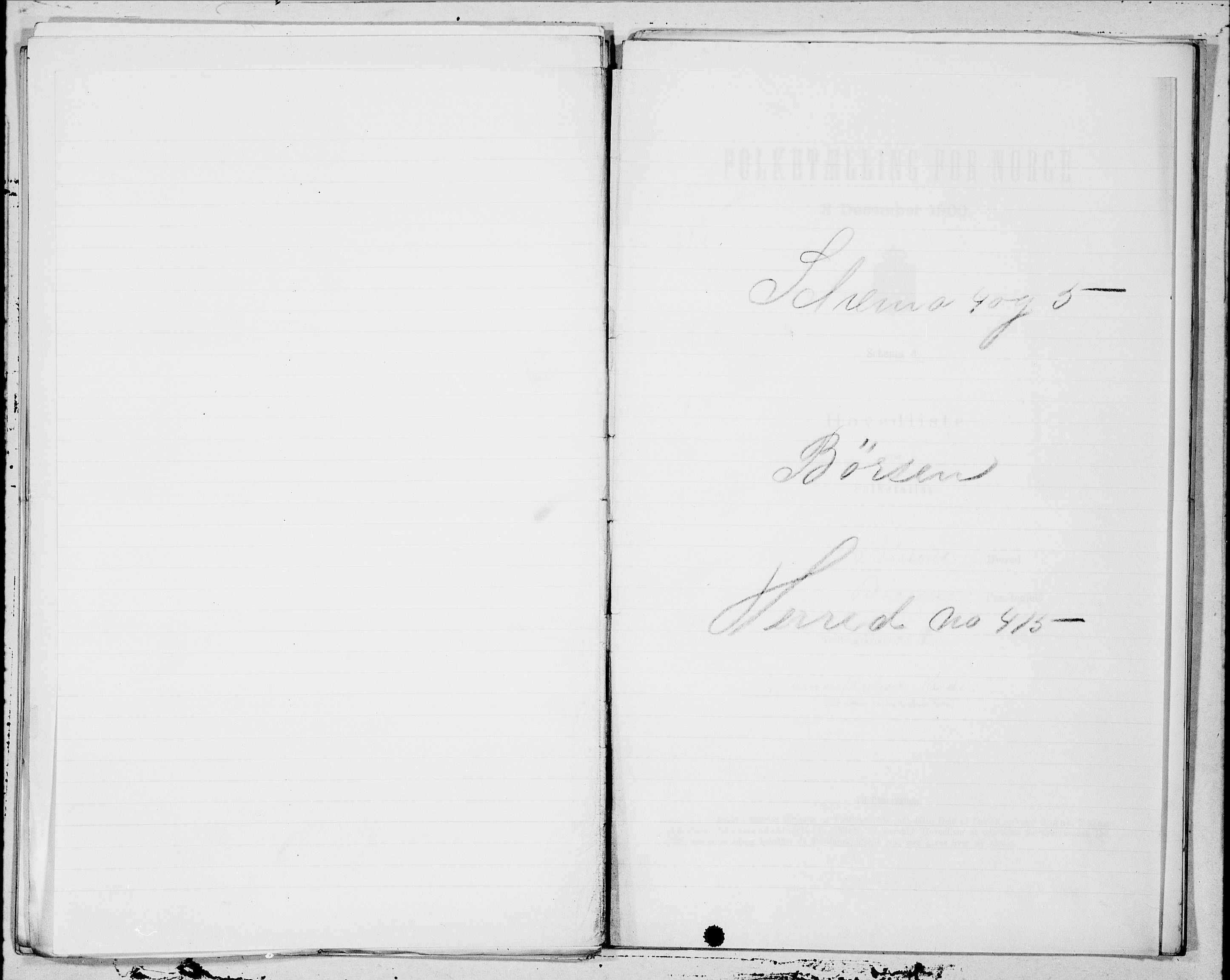 SAT, 1900 census for Børsa, 1900, p. 1